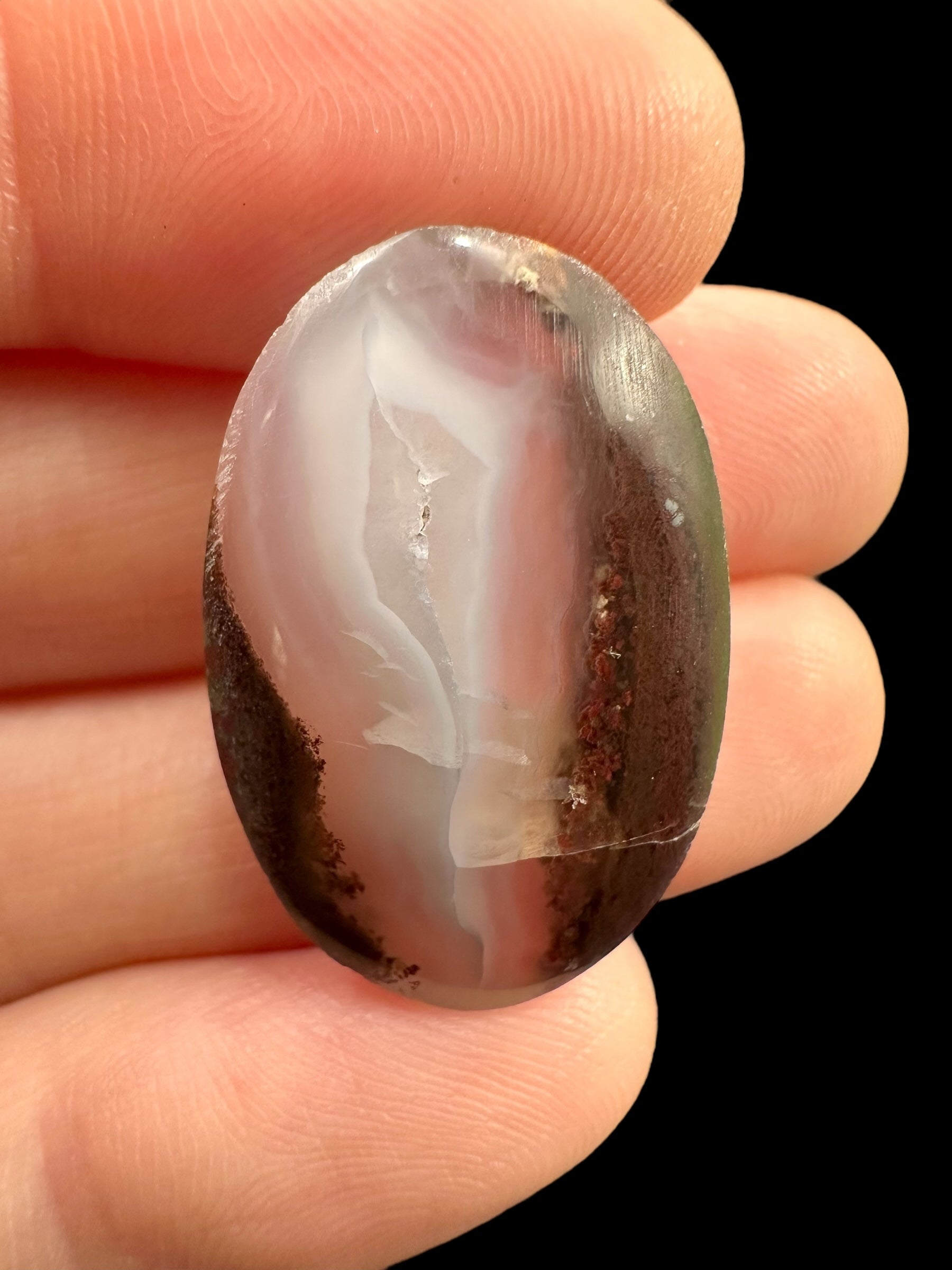 Moos agate cabochon – West Java, Indonesia