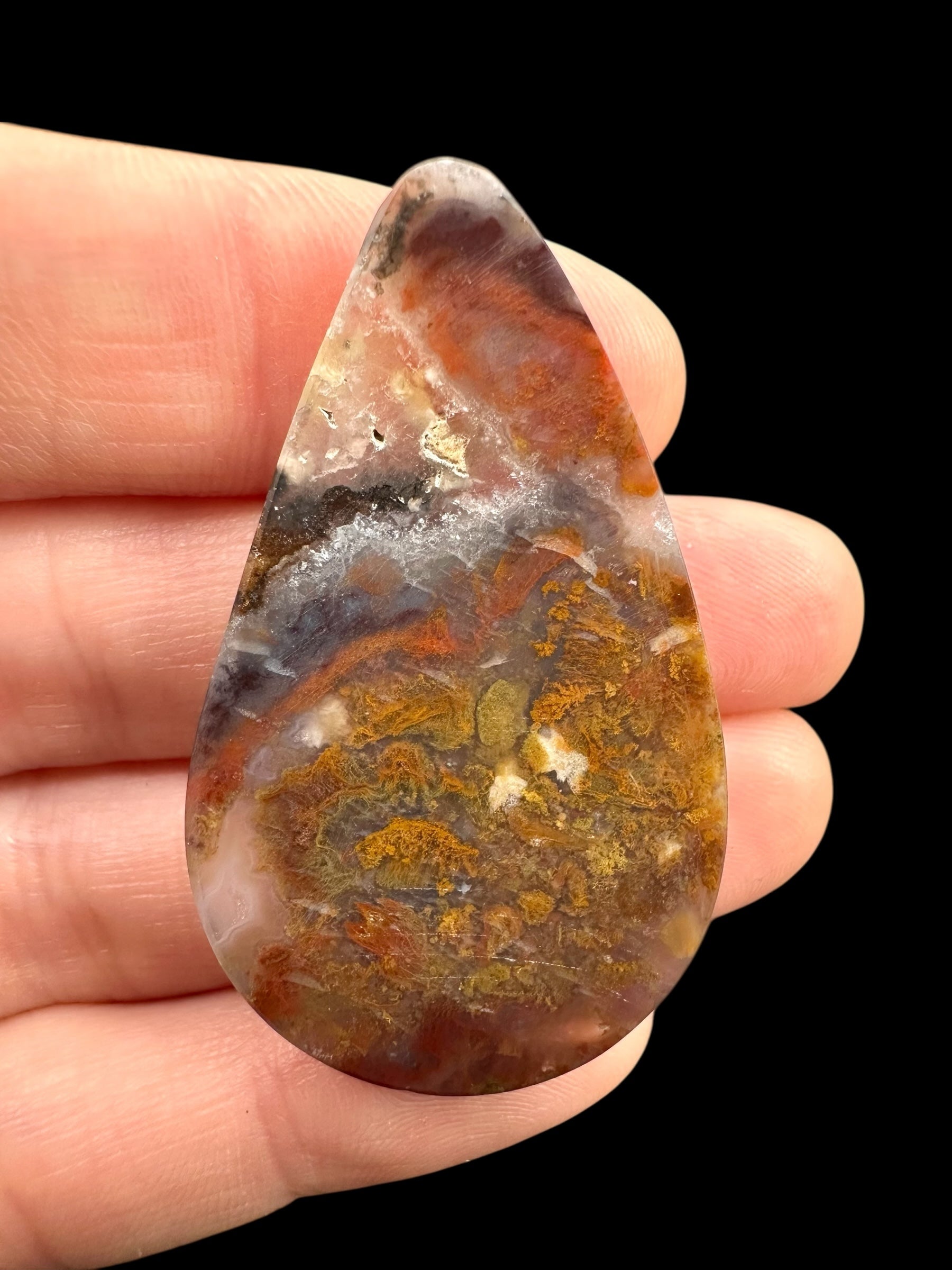 Moos agate cabochon – West Java, Indonesia - MECH186