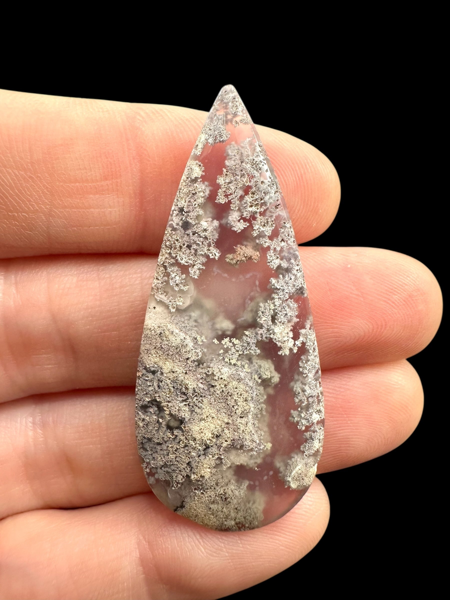 Moos agate cabochon – West Java, Indonesia