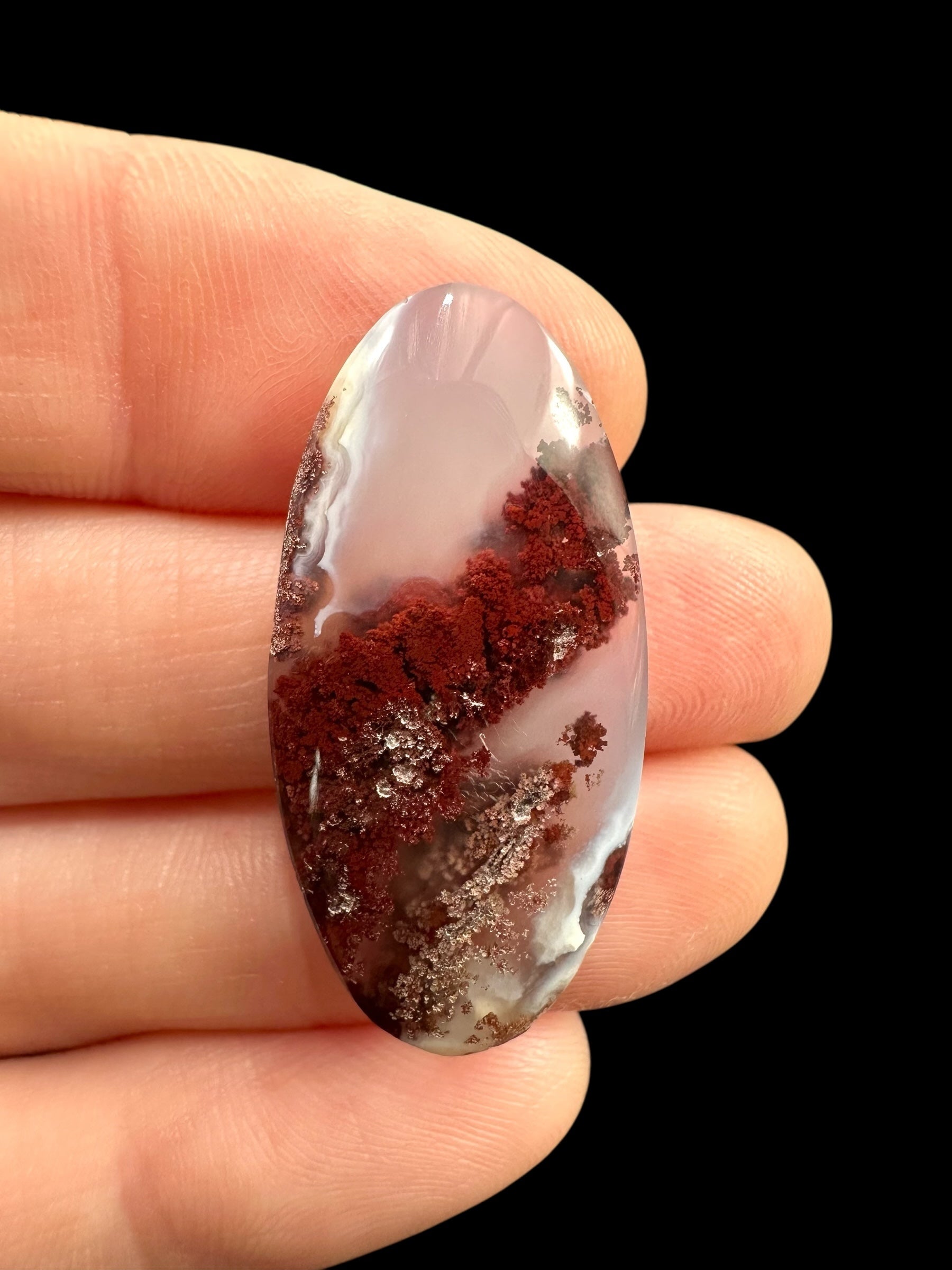 Moos agate cabochon – West Java, Indonesia