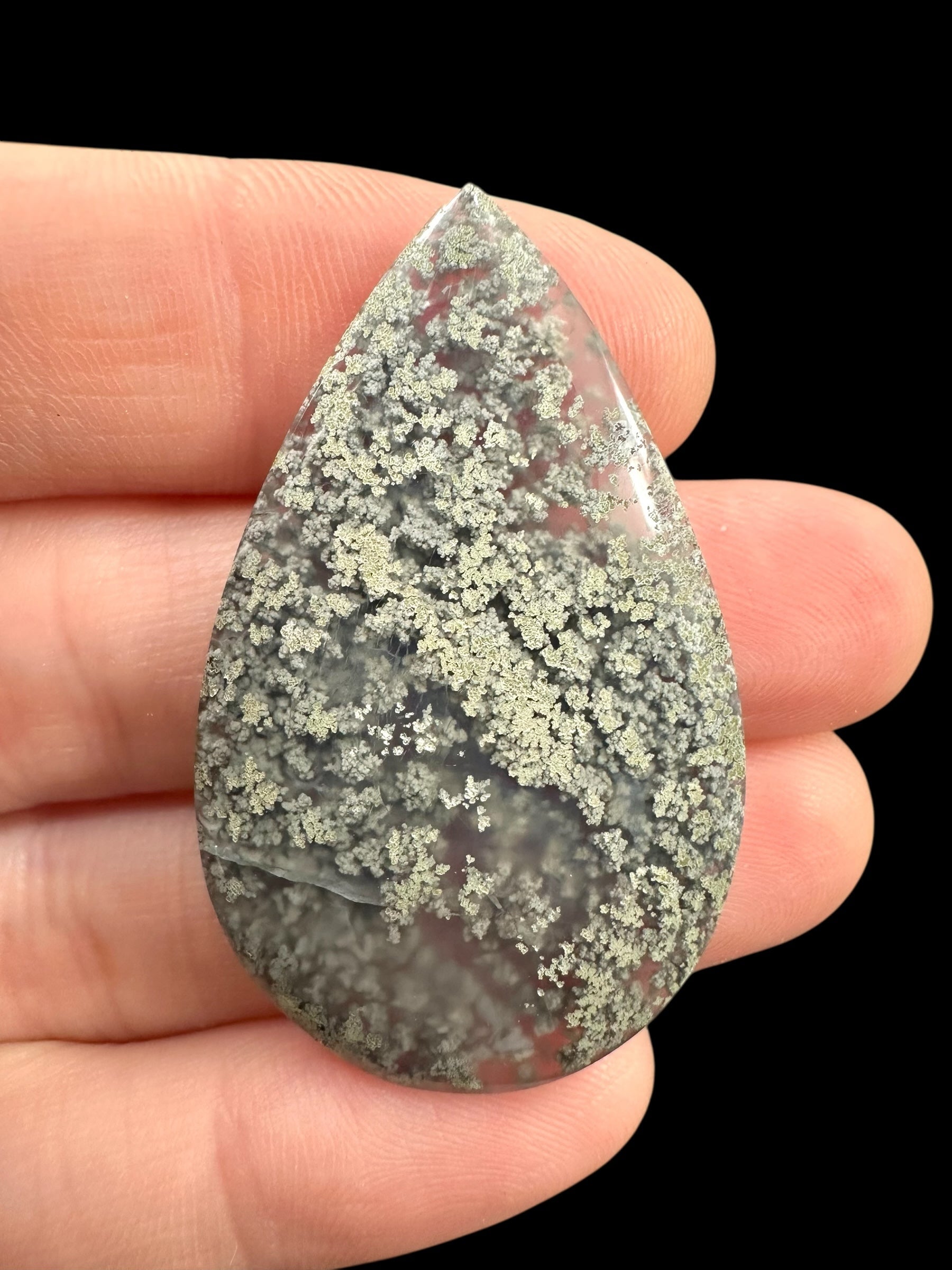Moos agate cabochon – West Java, Indonesia