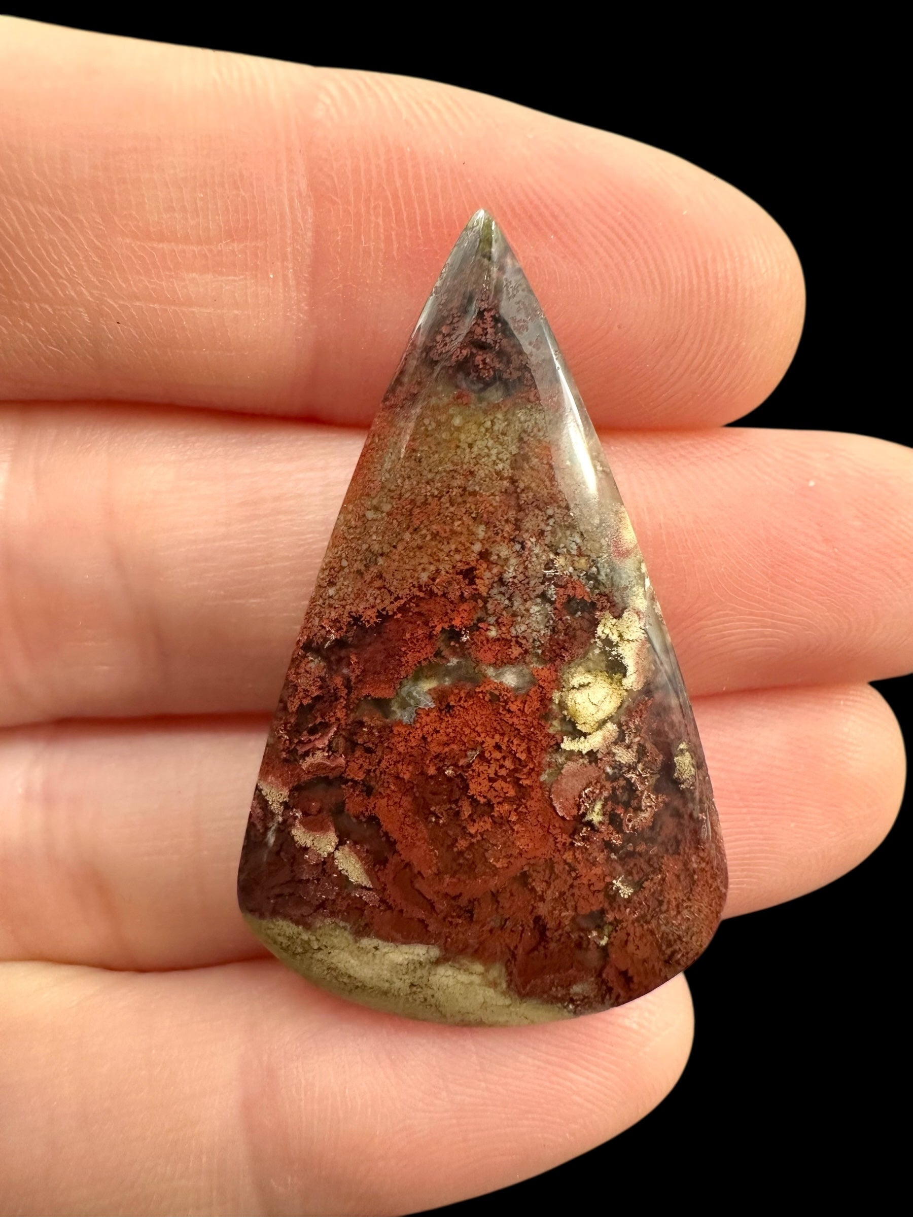 Moos agate cabochon – West Java, Indonesia