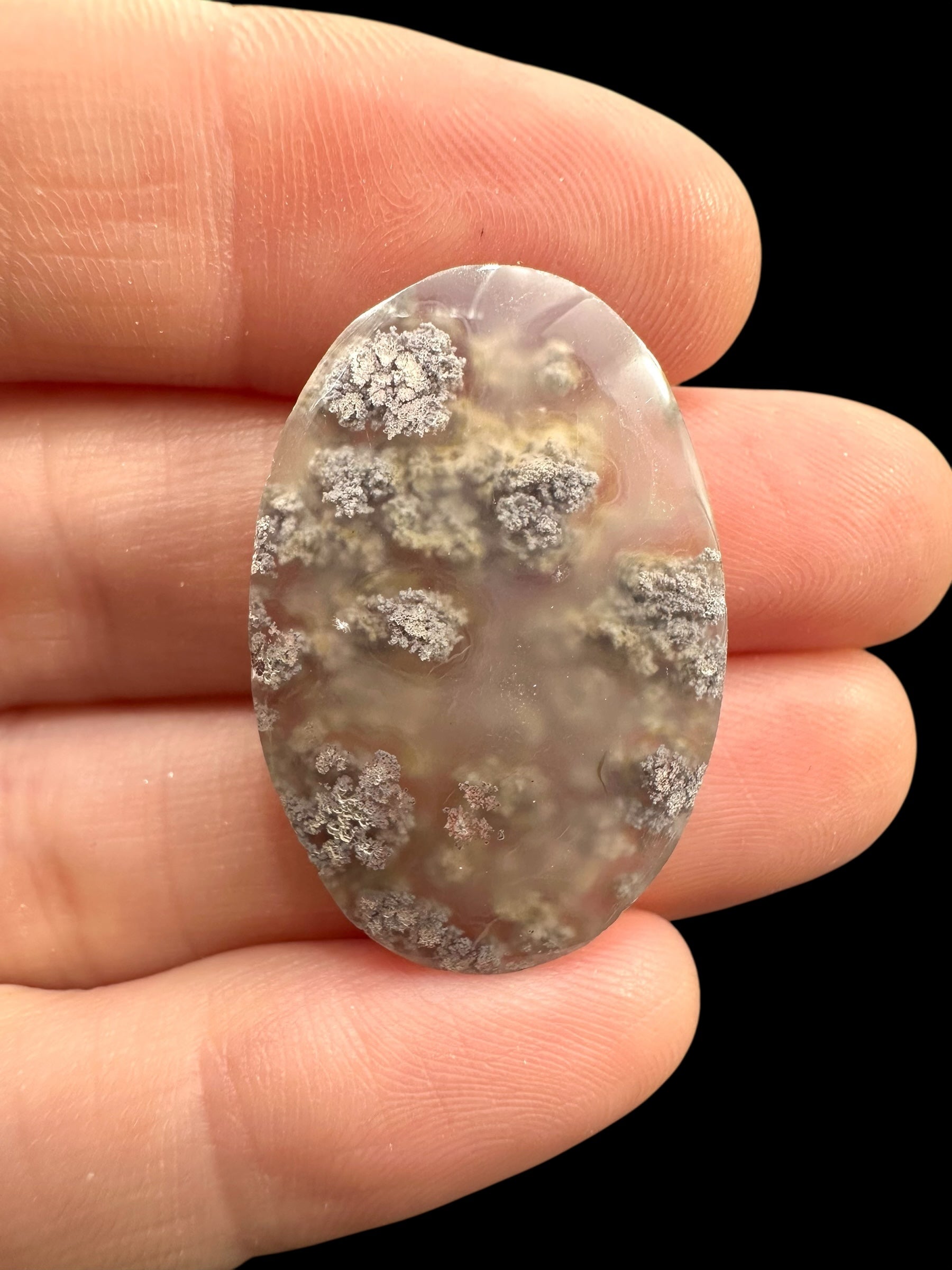 Moos agate cabochon – West Java, Indonesia