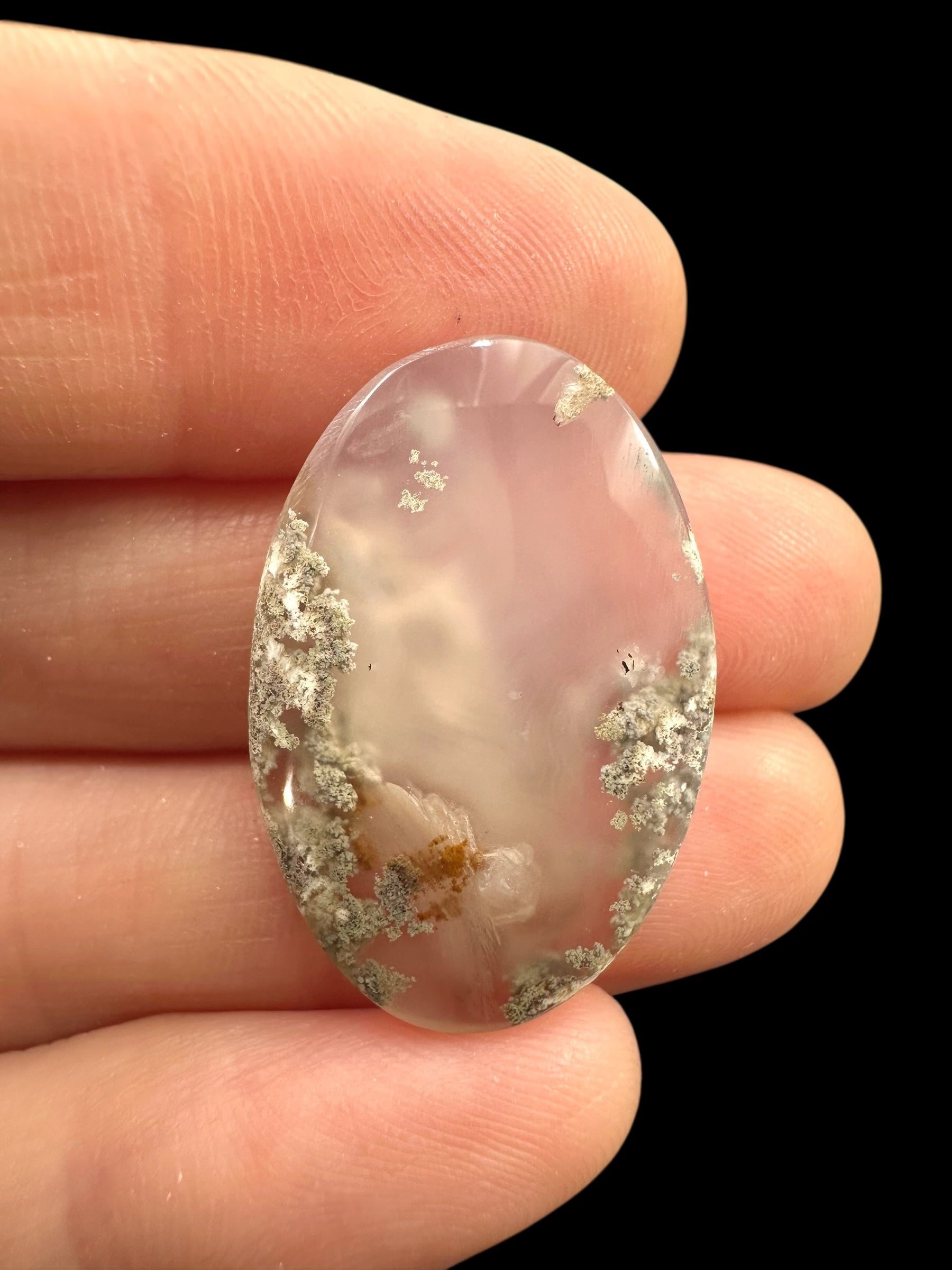 Moos agate cabochon – West Java, Indonesia