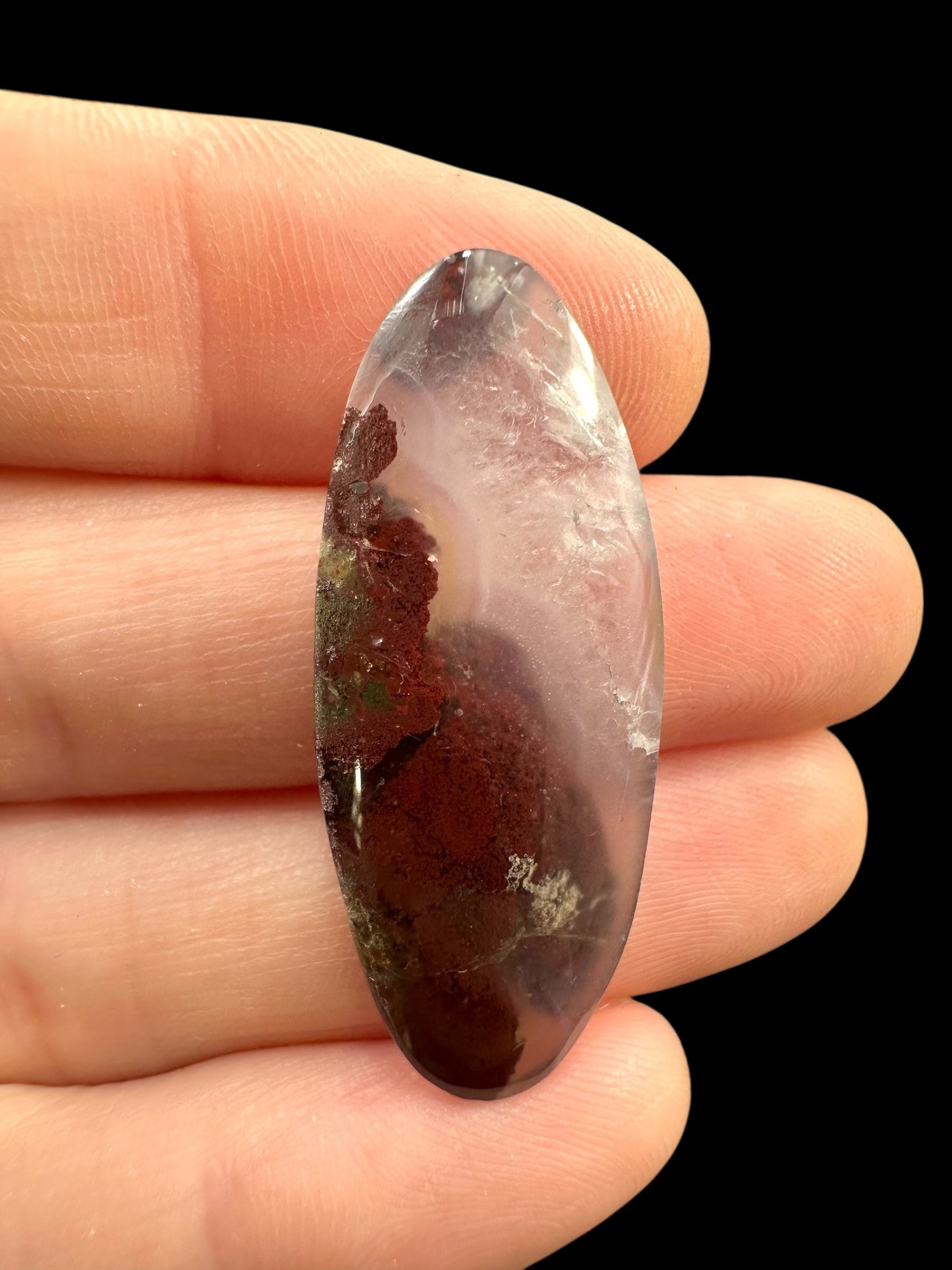 Moos agate cabochon – West Java, Indonesia