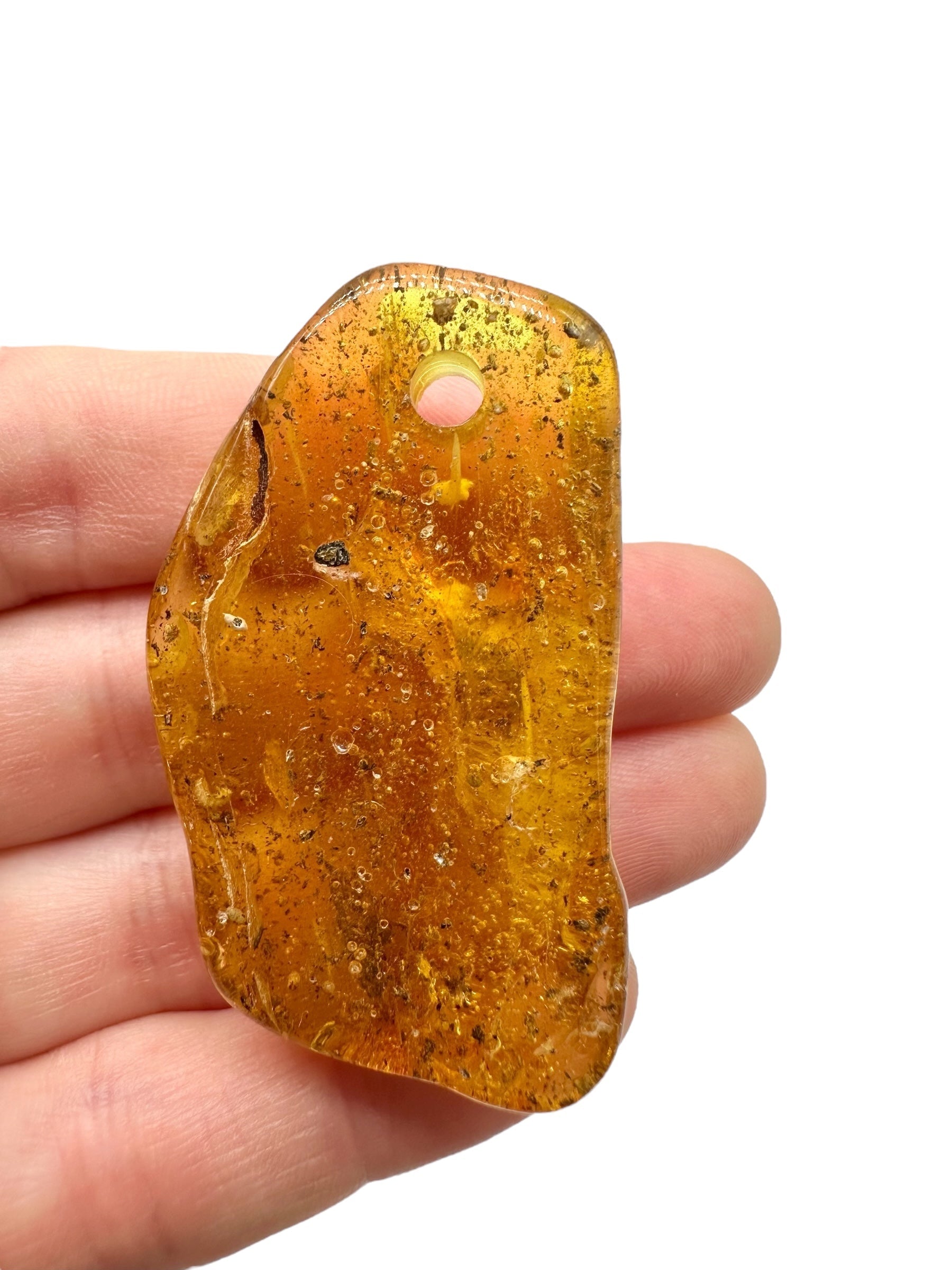 Amber with a drilled hole for hanging 9,4g – Lithuania - JND01