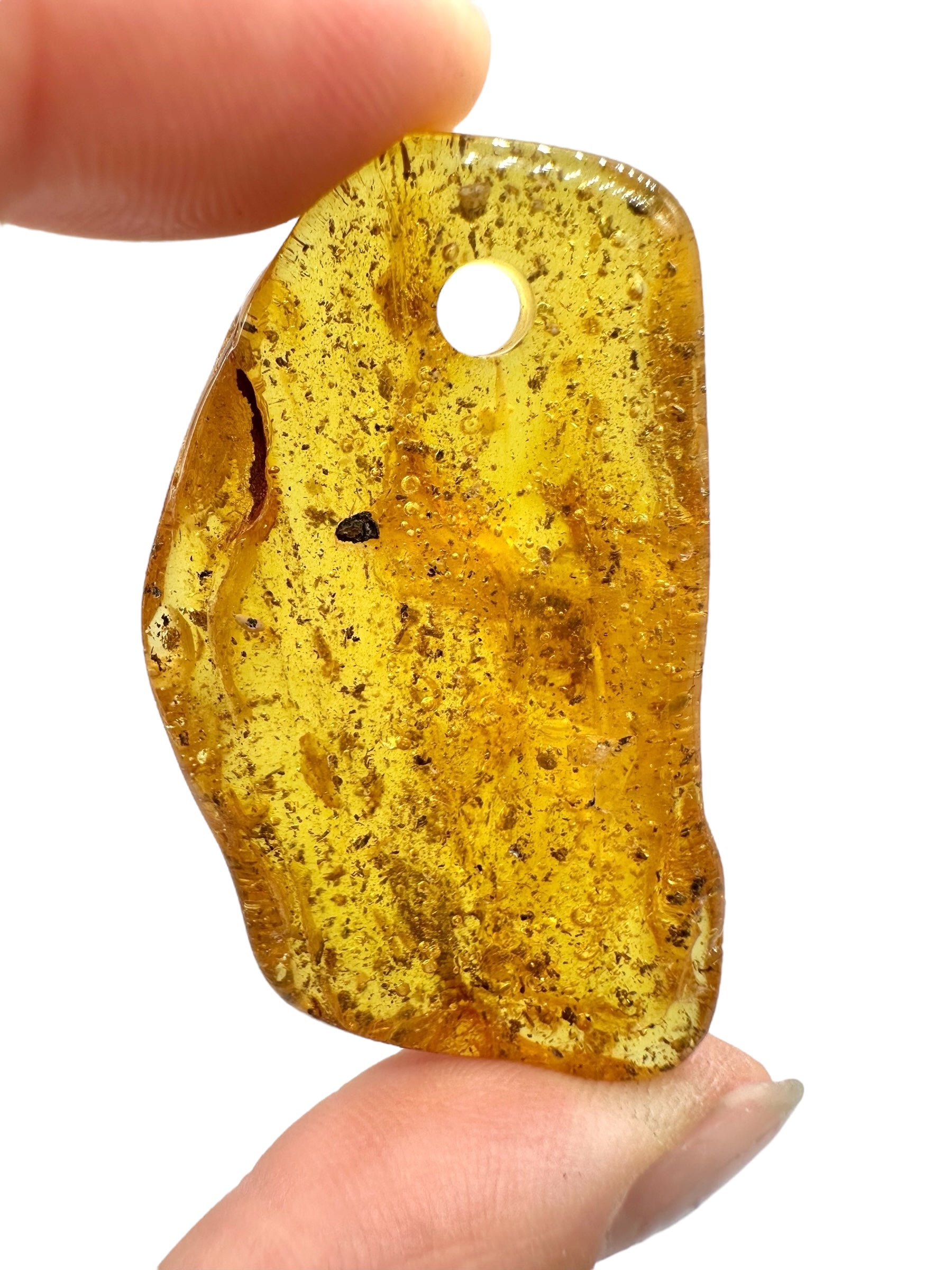 Amber with a drilled hole for hanging 9,4g – Lithuania - JND01