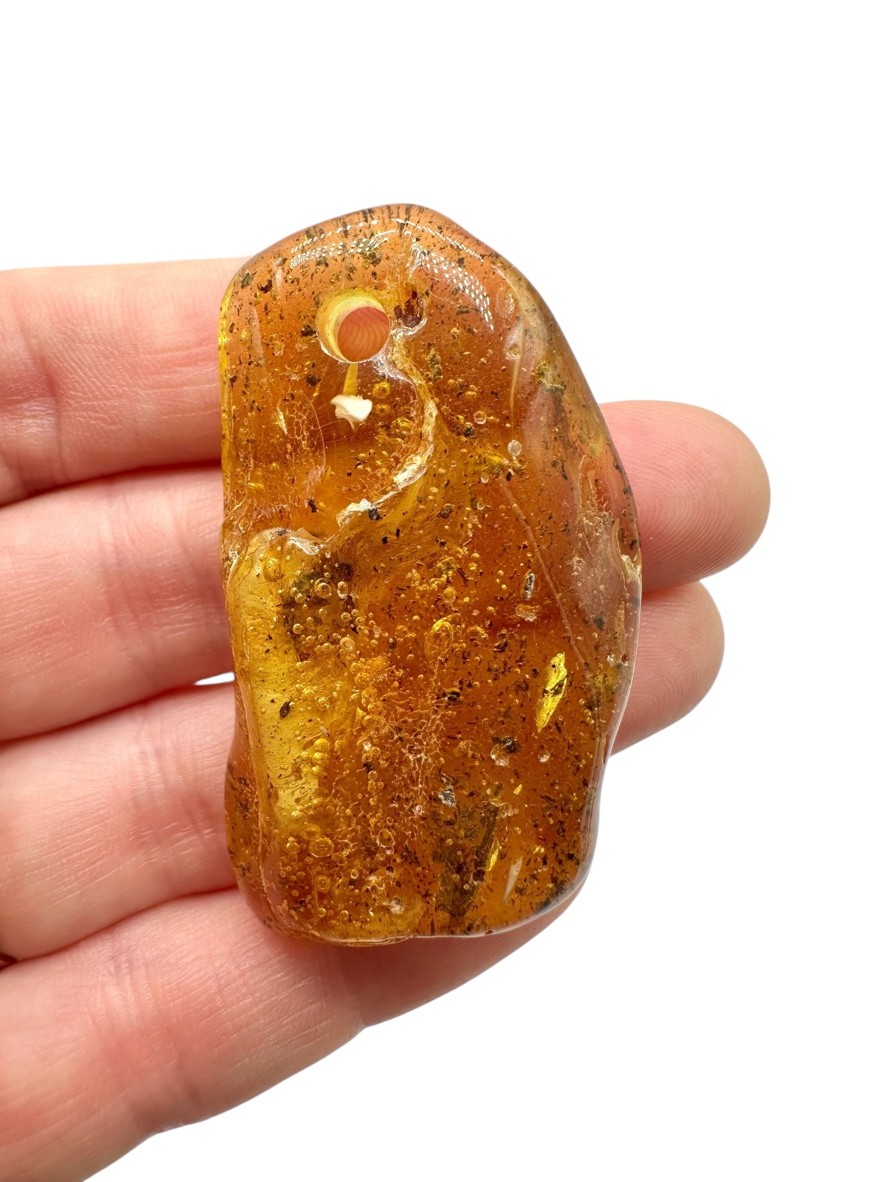 Amber with a drilled hole for hanging 9,4g – Lithuania