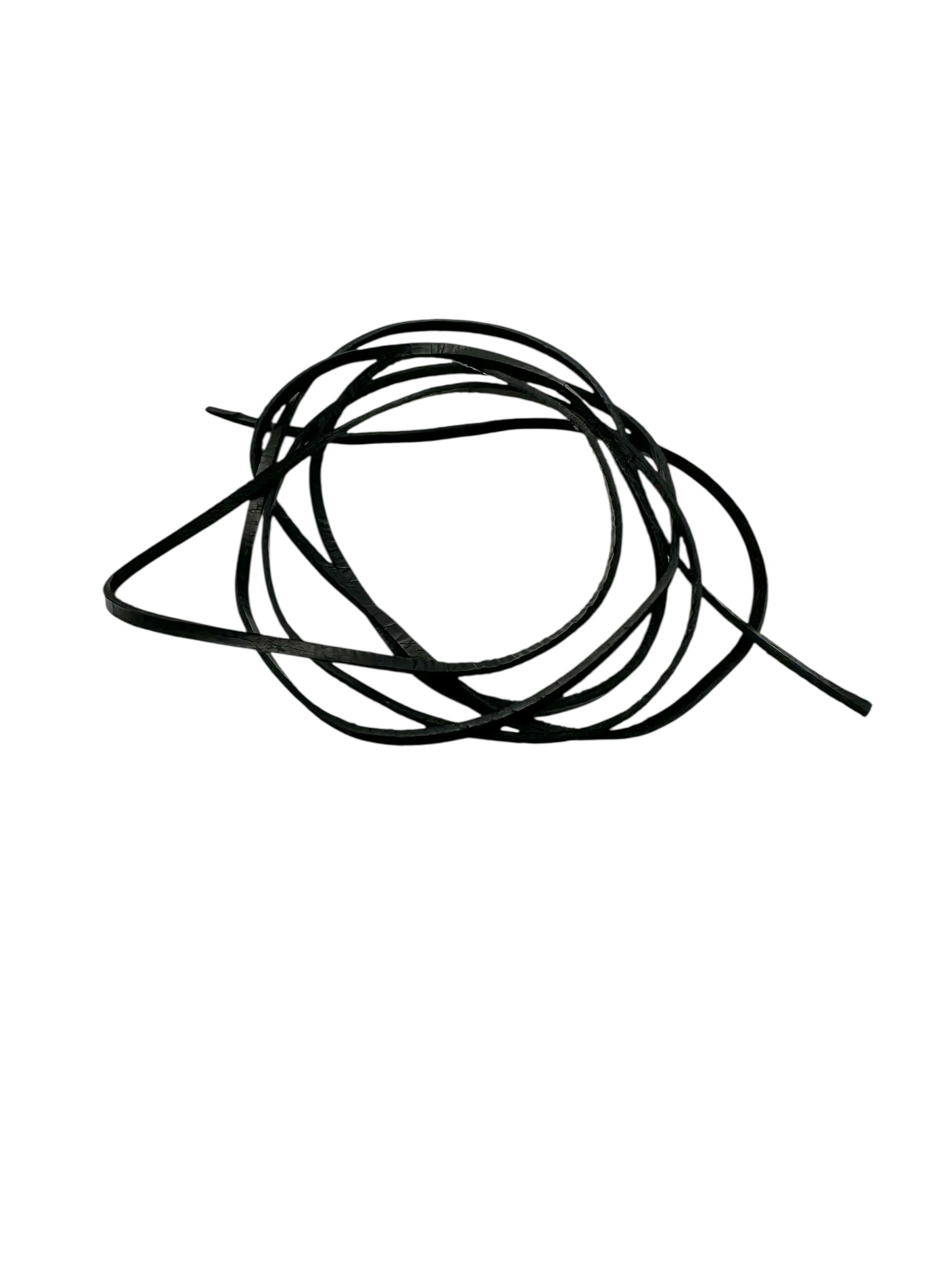 Cut leather cord – length 108cm, thickness 2mm - KB03
