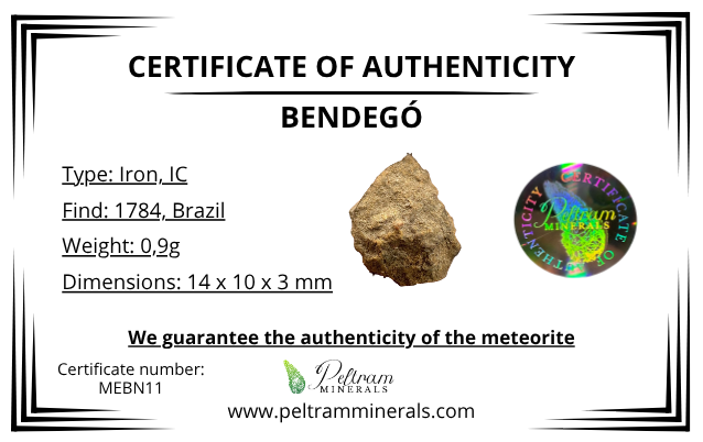 Meteorite Bendegó 0,9g – Brazil - MEBN11