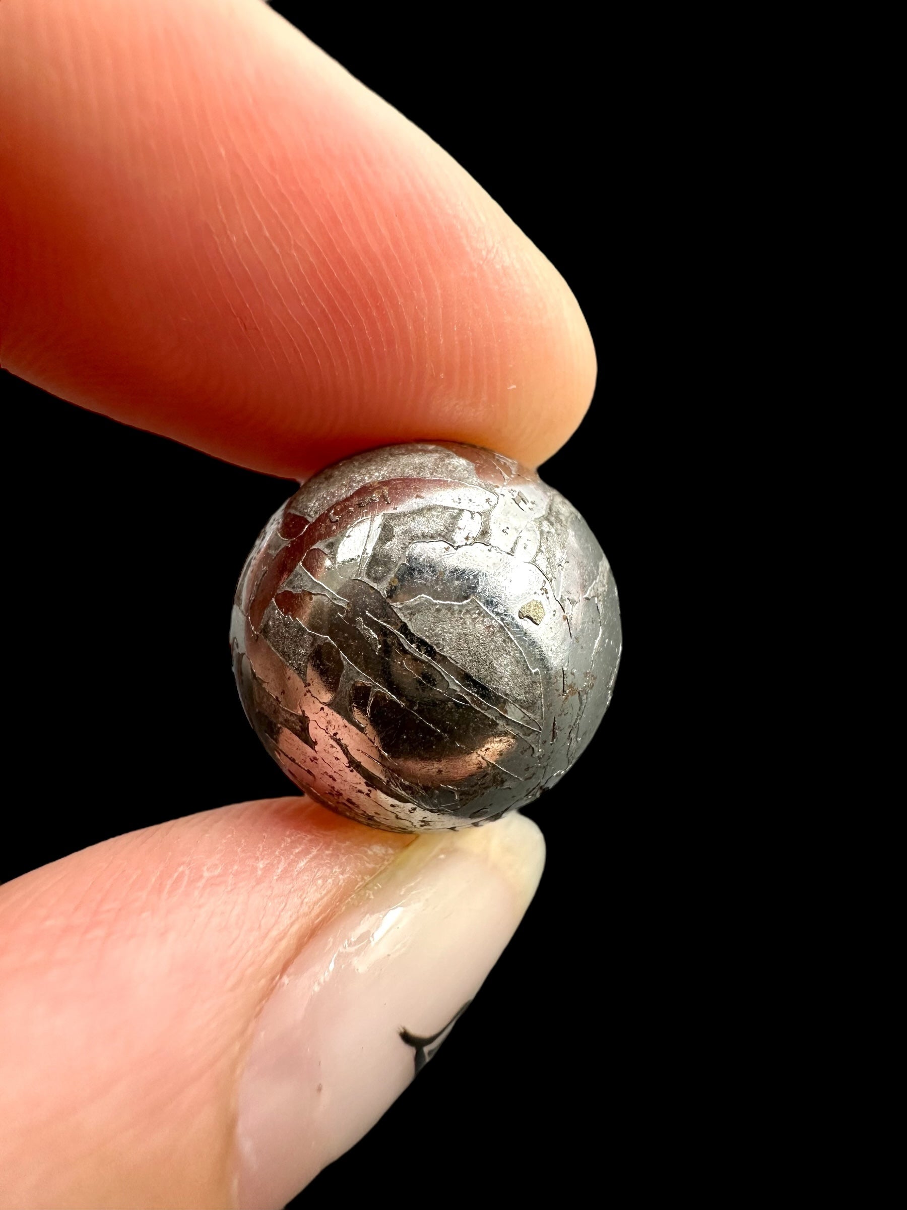 Meteorite Aletai sphere 14 mm – Xinjiang, China - MEAL61