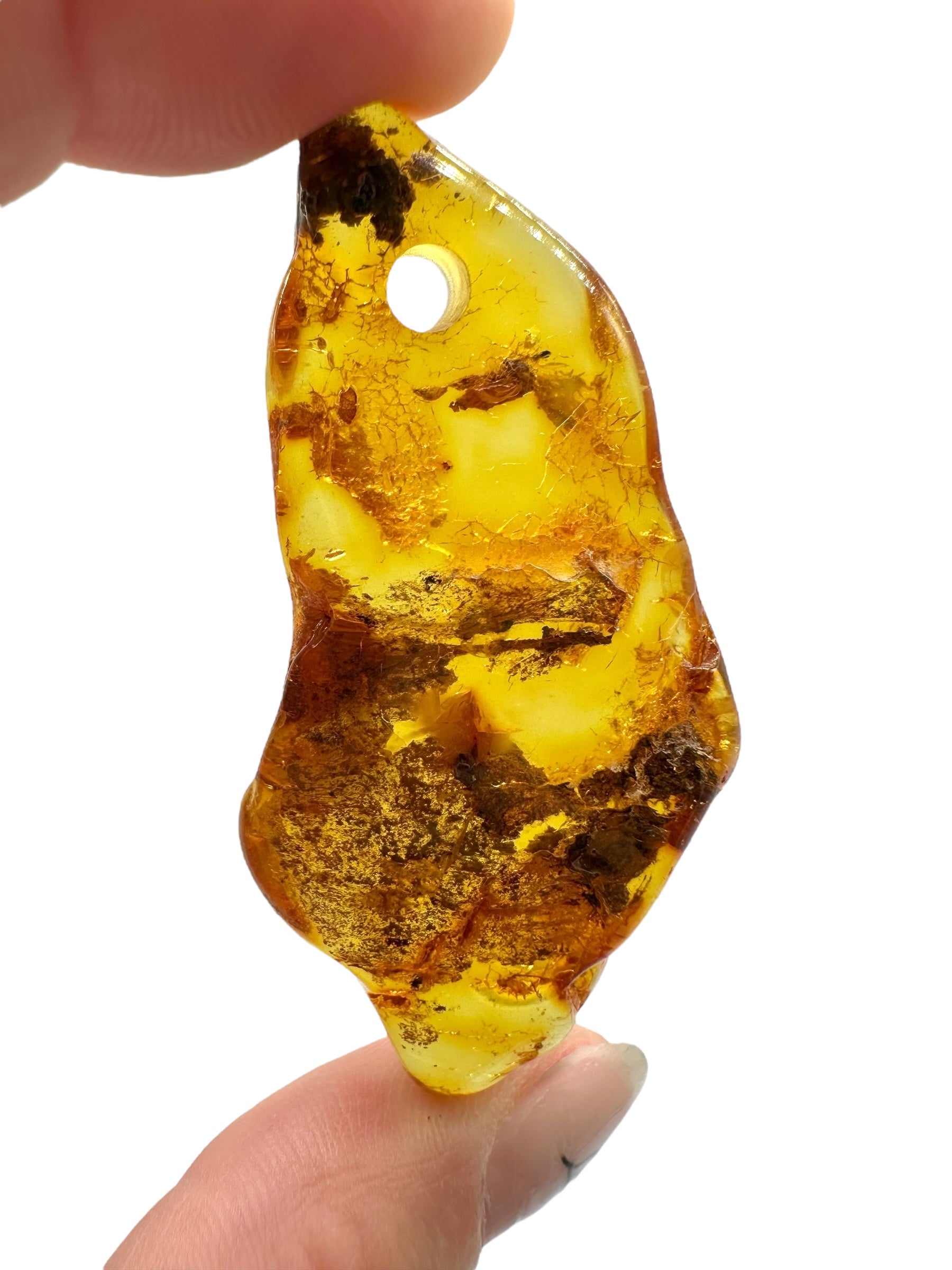 Amber with a drilled hole for hanging 9g – Lithuania - JND02