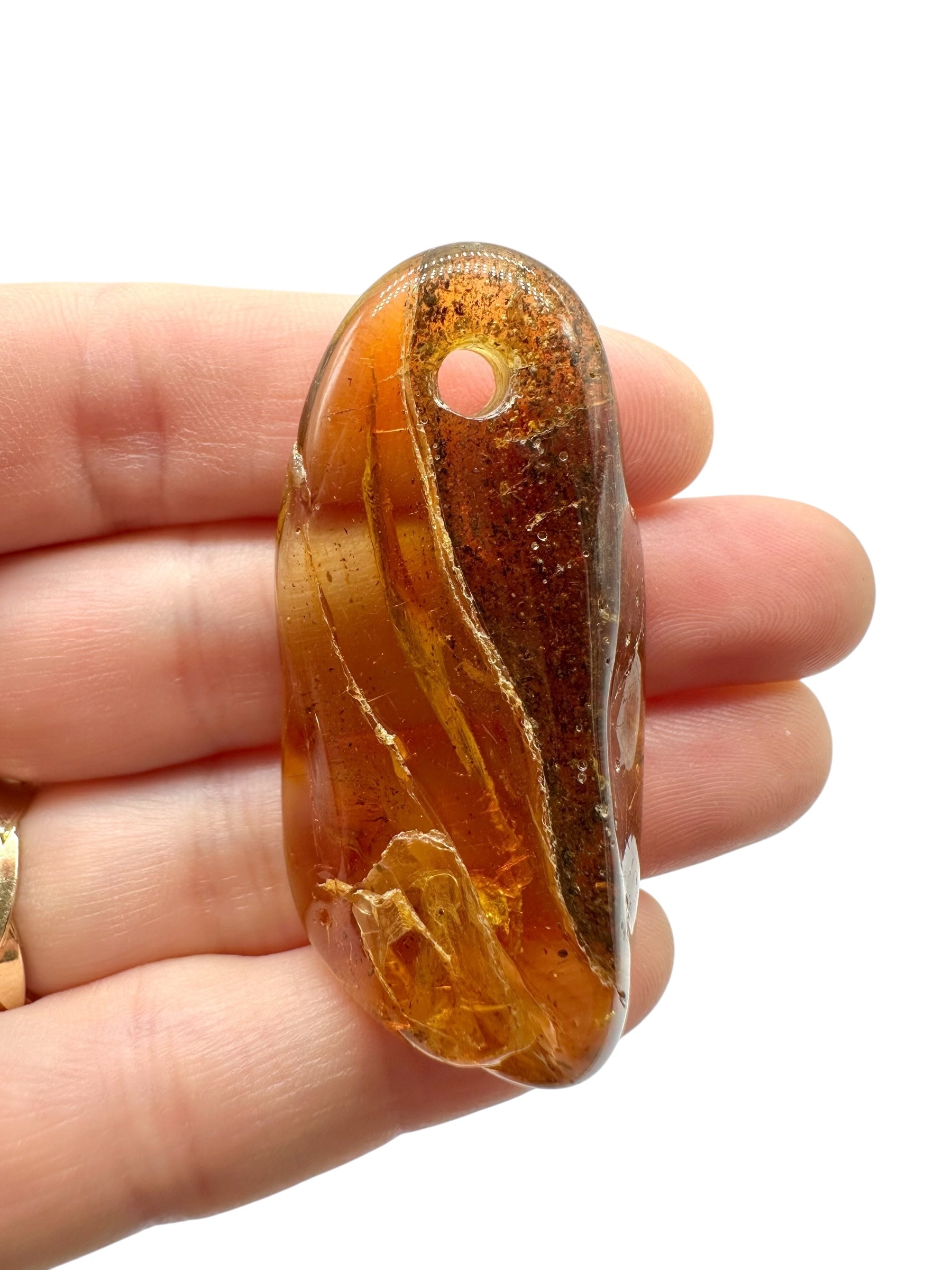 Amber with a drilled hole for hanging 9,2g – Lithuania - JND04