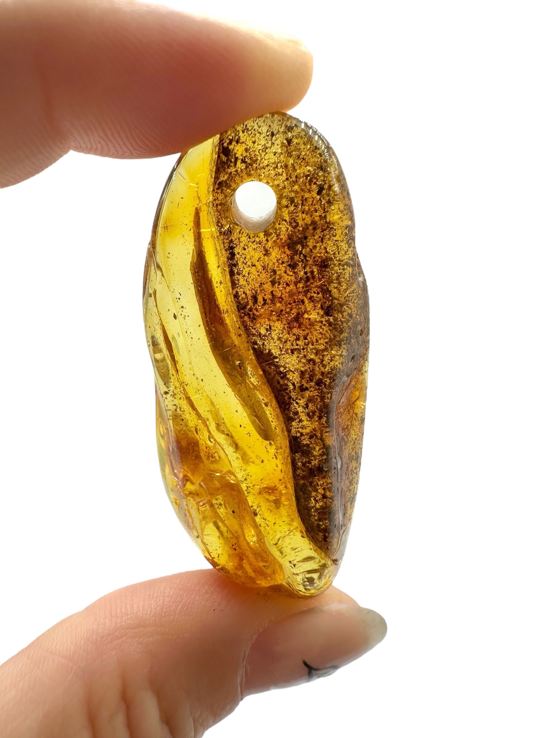 Amber with a drilled hole for hanging 9,2g – Lithuania - JND04