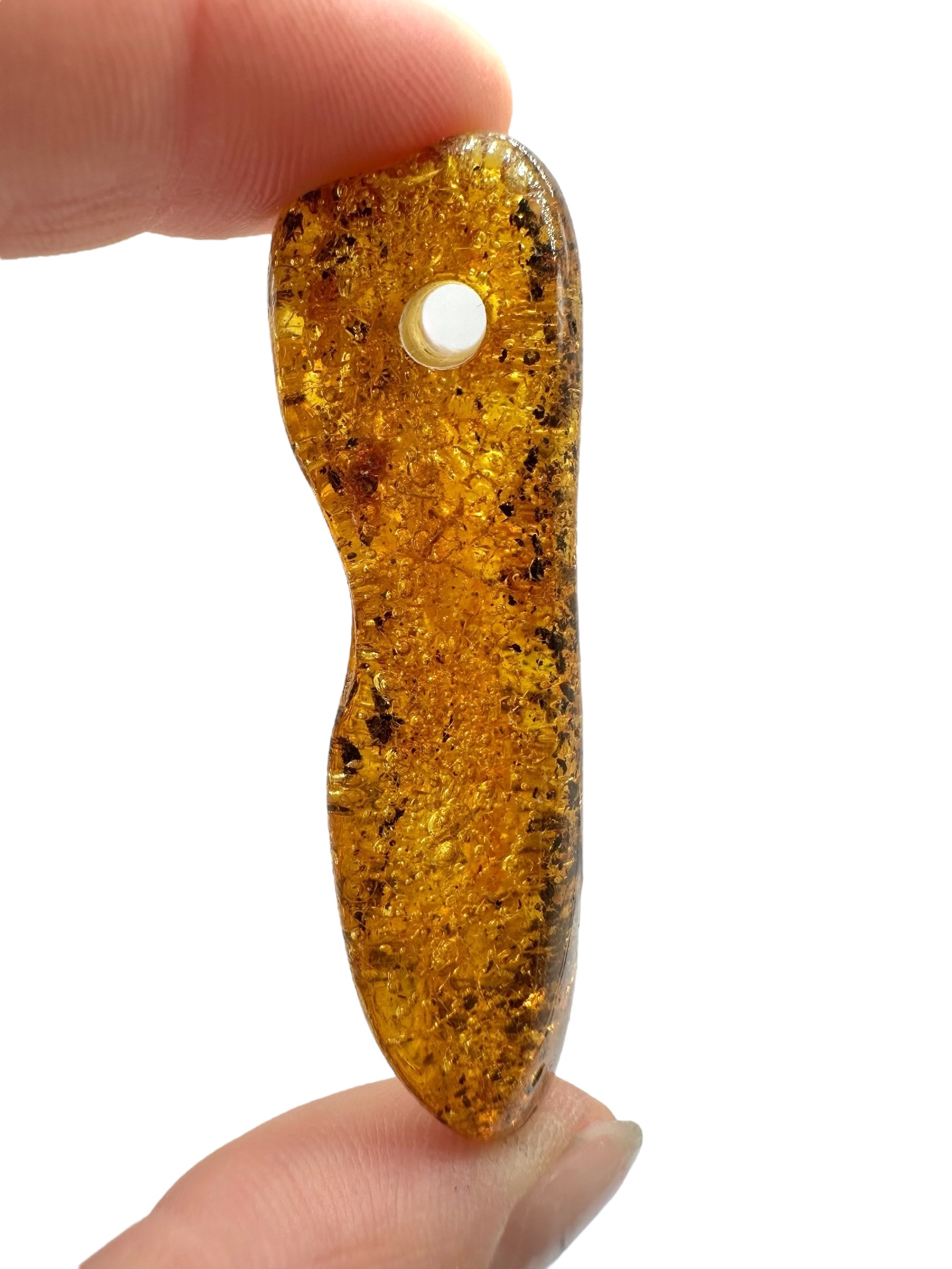 Amber with a drilled hole for hanging 10,1g – Lithuania - JND05