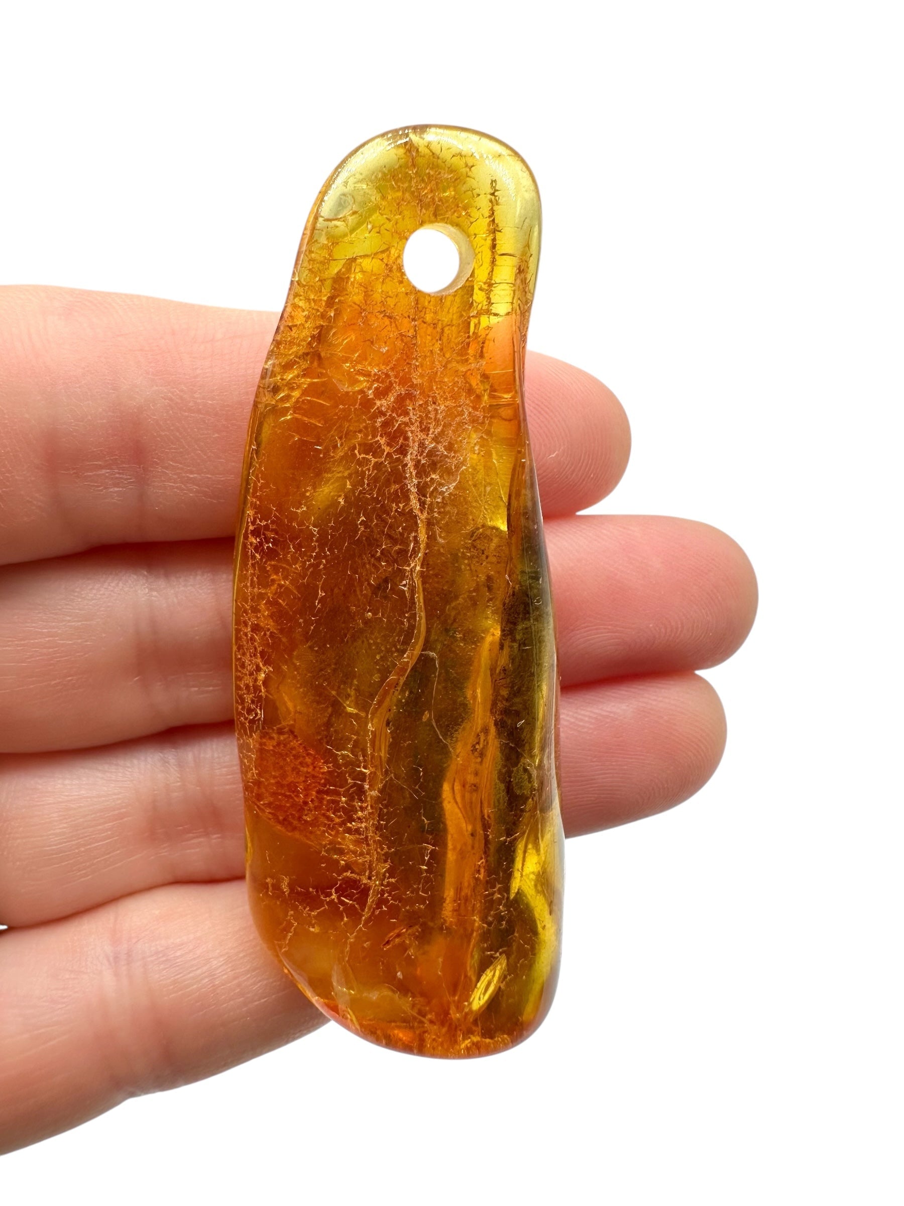 Amber with a drilled hole for hanging 9,9g – Lithuania