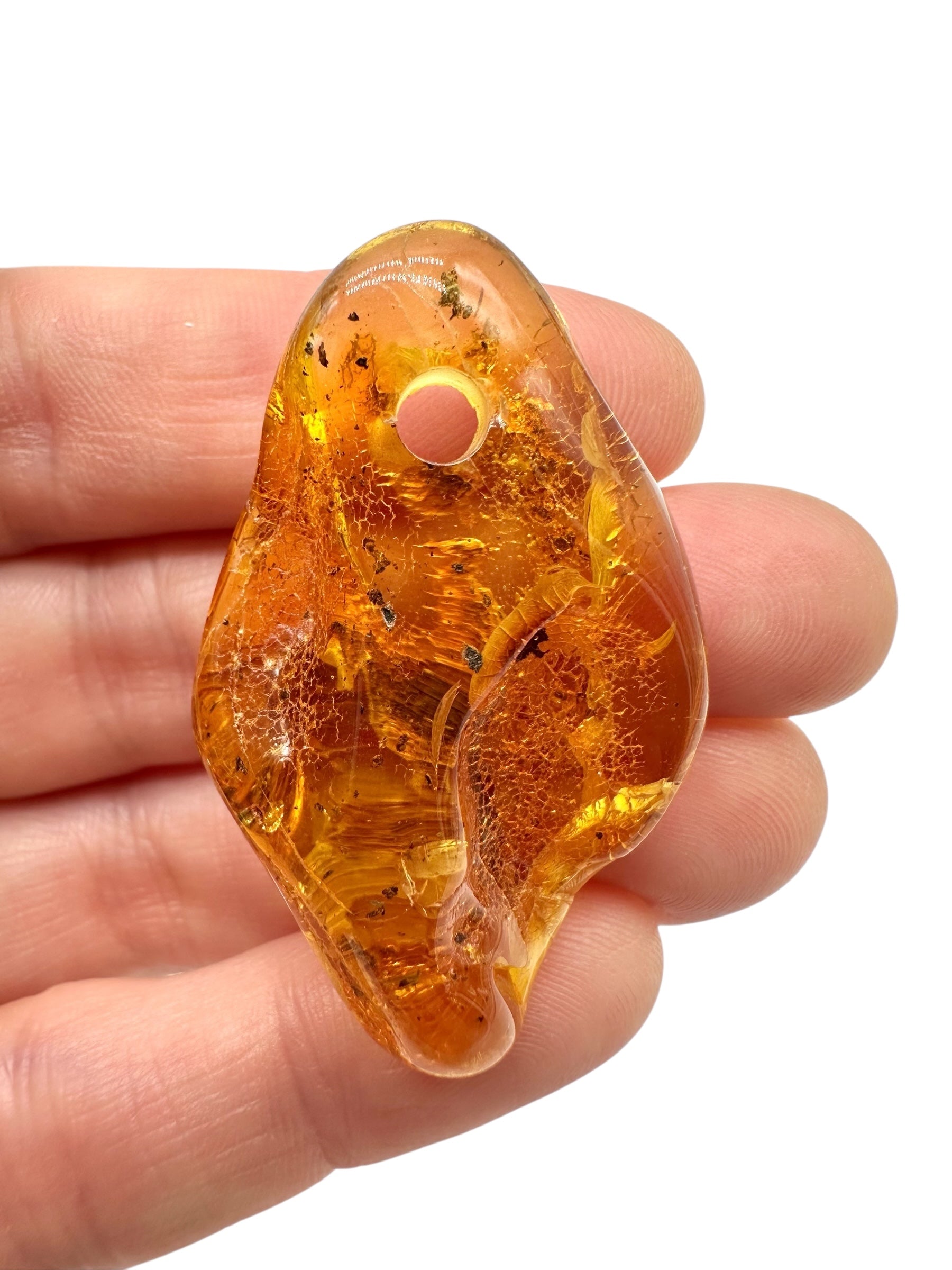 Amber with a drilled hole for hanging 5,9g – Lithuania - JND11
