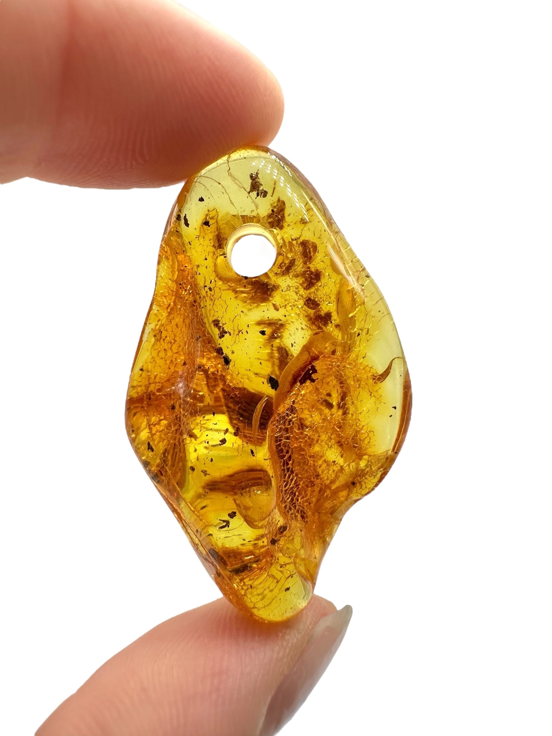 Amber with a drilled hole for hanging 5,9g – Lithuania - JND11
