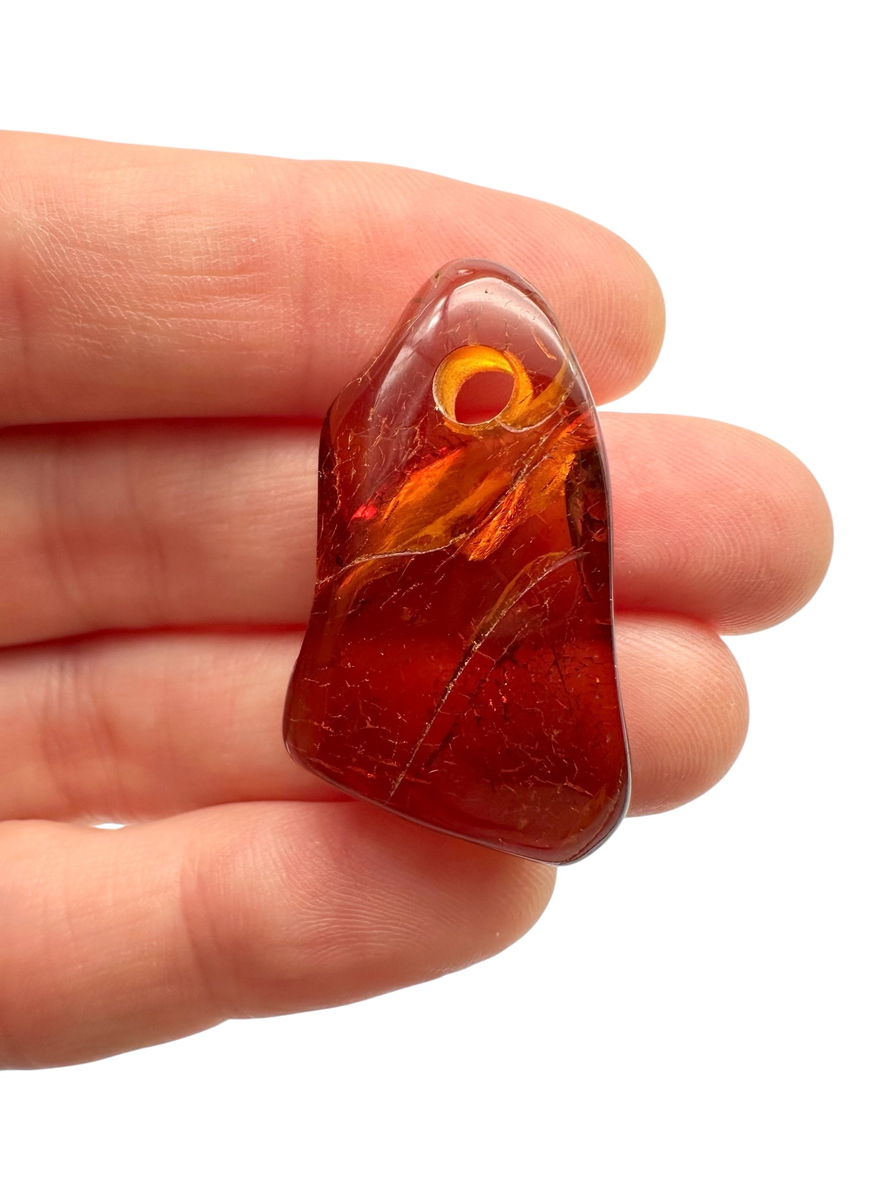 Amber with a drilled hole for hanging 2,9g – Lithuania - JND16