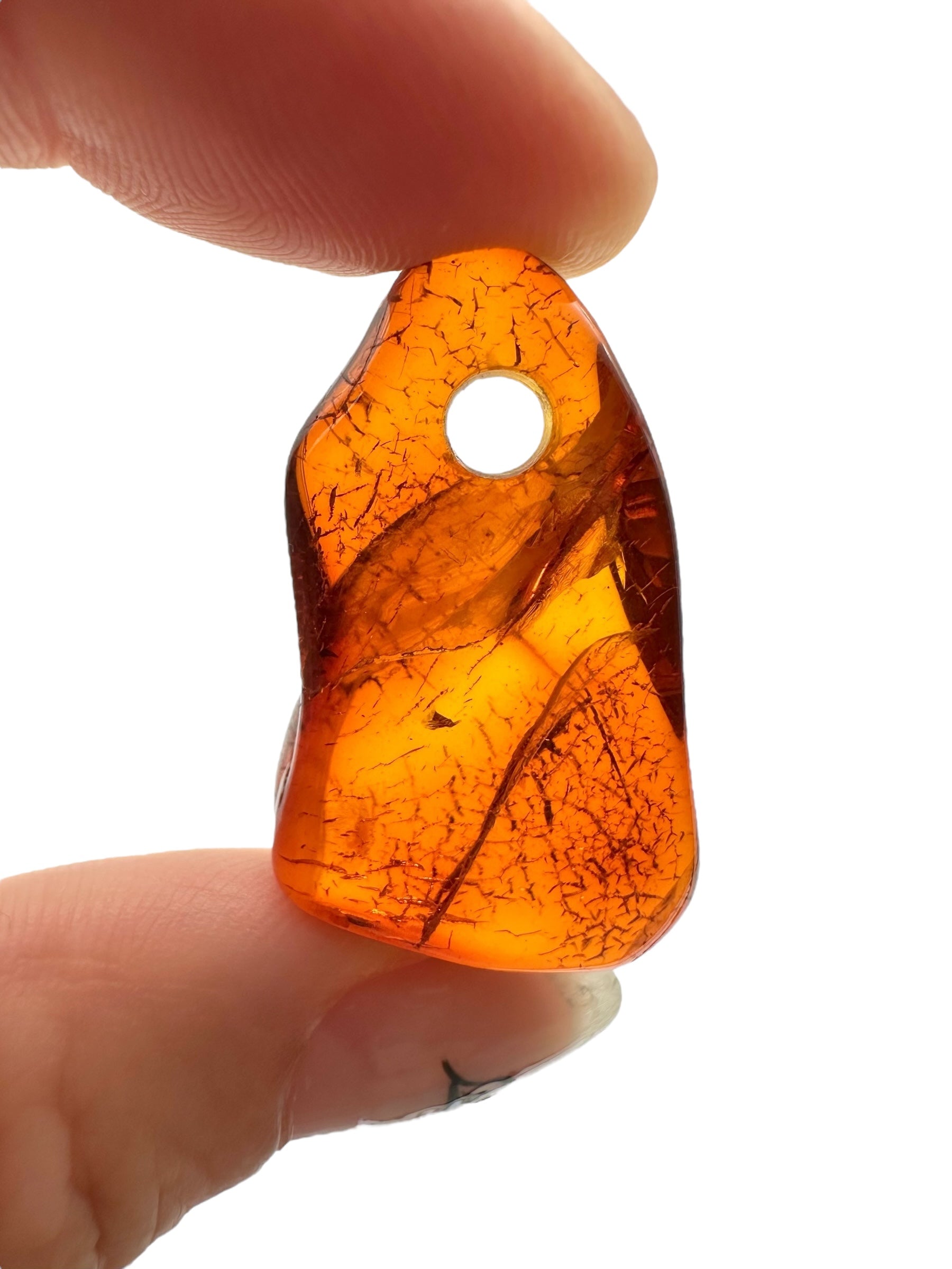 Amber with a drilled hole for hanging 2,9g – Lithuania - JND16