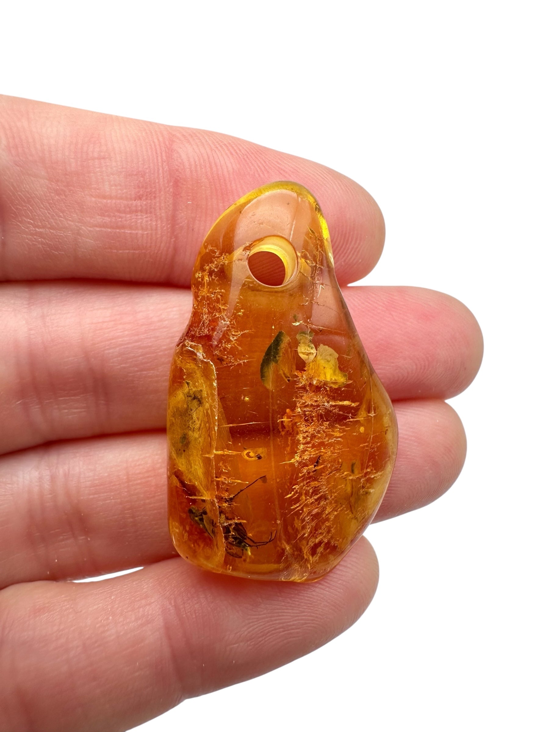 Insect in amber with a drilled hole for hanging 3,6g – Lithuania - IJD03