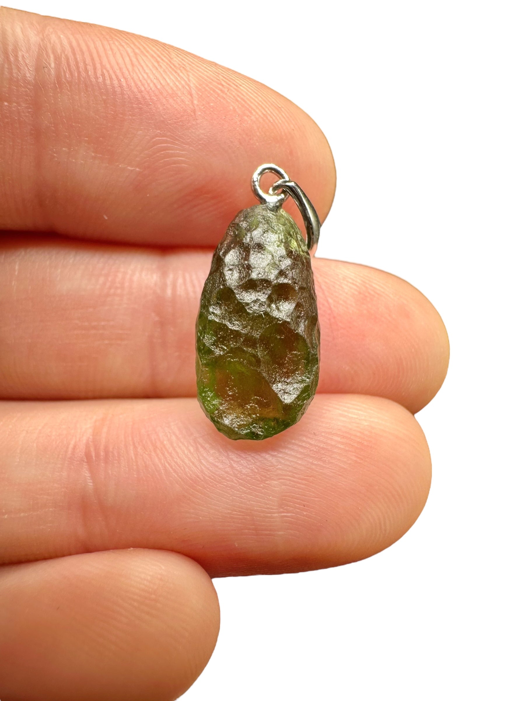 Silver moldavite pendant 1,3g - SP/V418