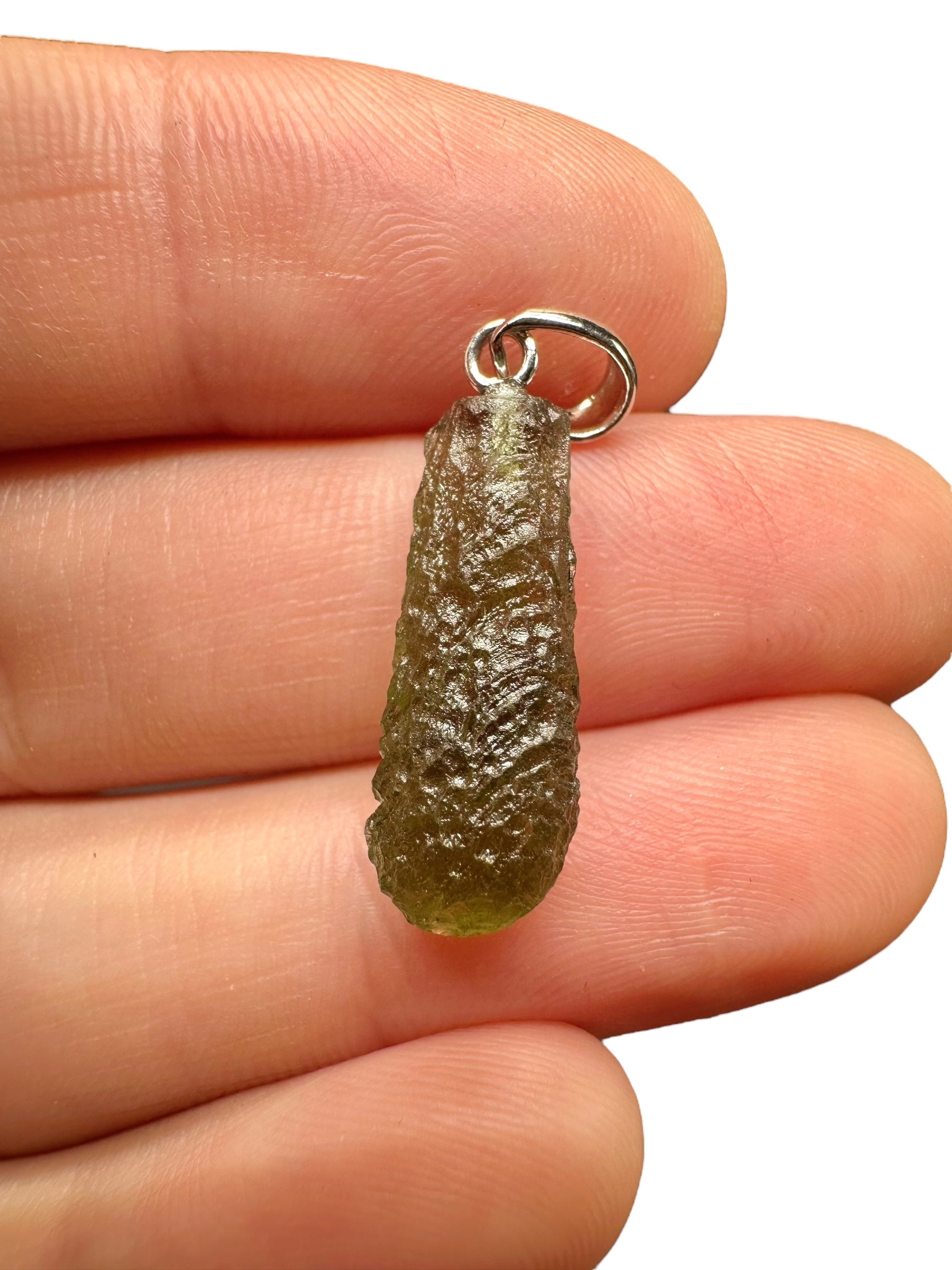 Silver moldavite pendant 1,2g - SP/V419