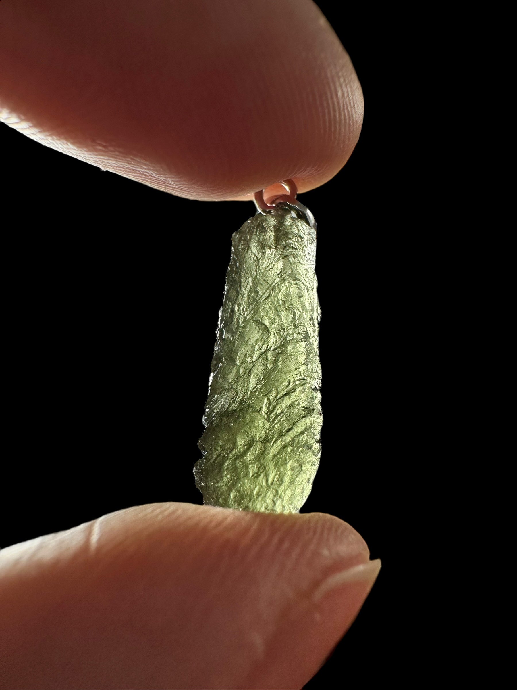 Silver moldavite pendant 1,2g - SP/V419
