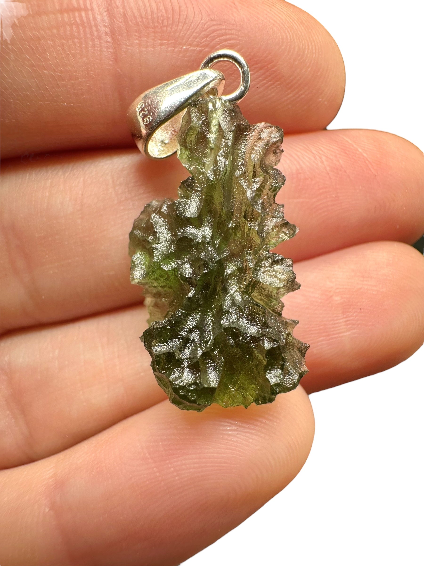 Silver moldavite pendant 2,9g - SP/V422