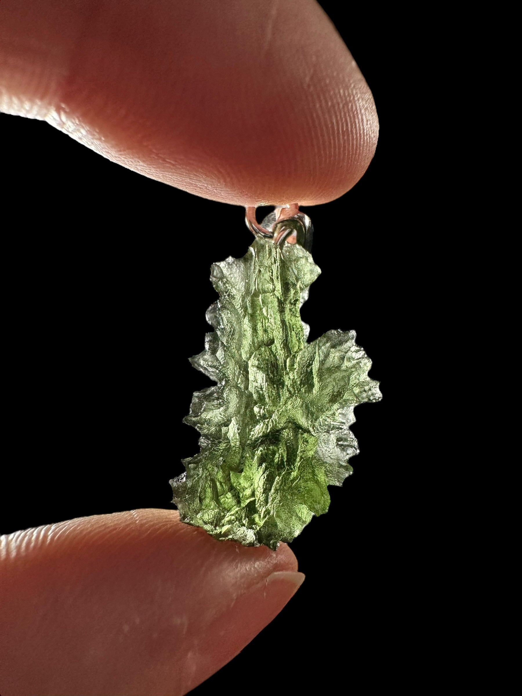 Silver moldavite pendant 2,9g - SP/V422