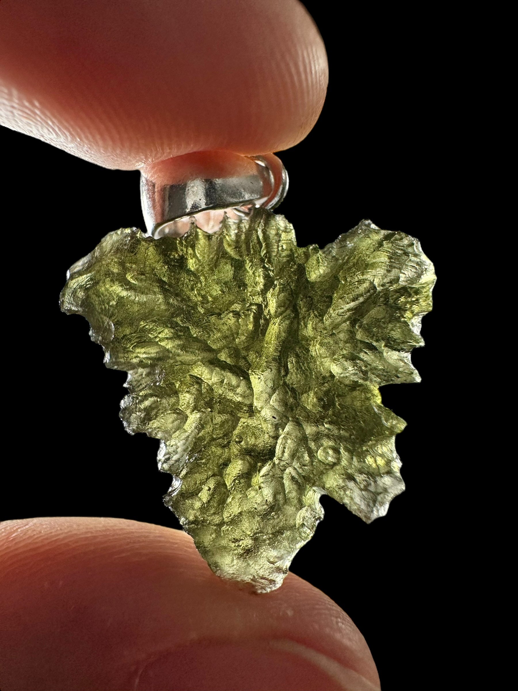 Silver moldavite pendant 2,8g - SP/V423
