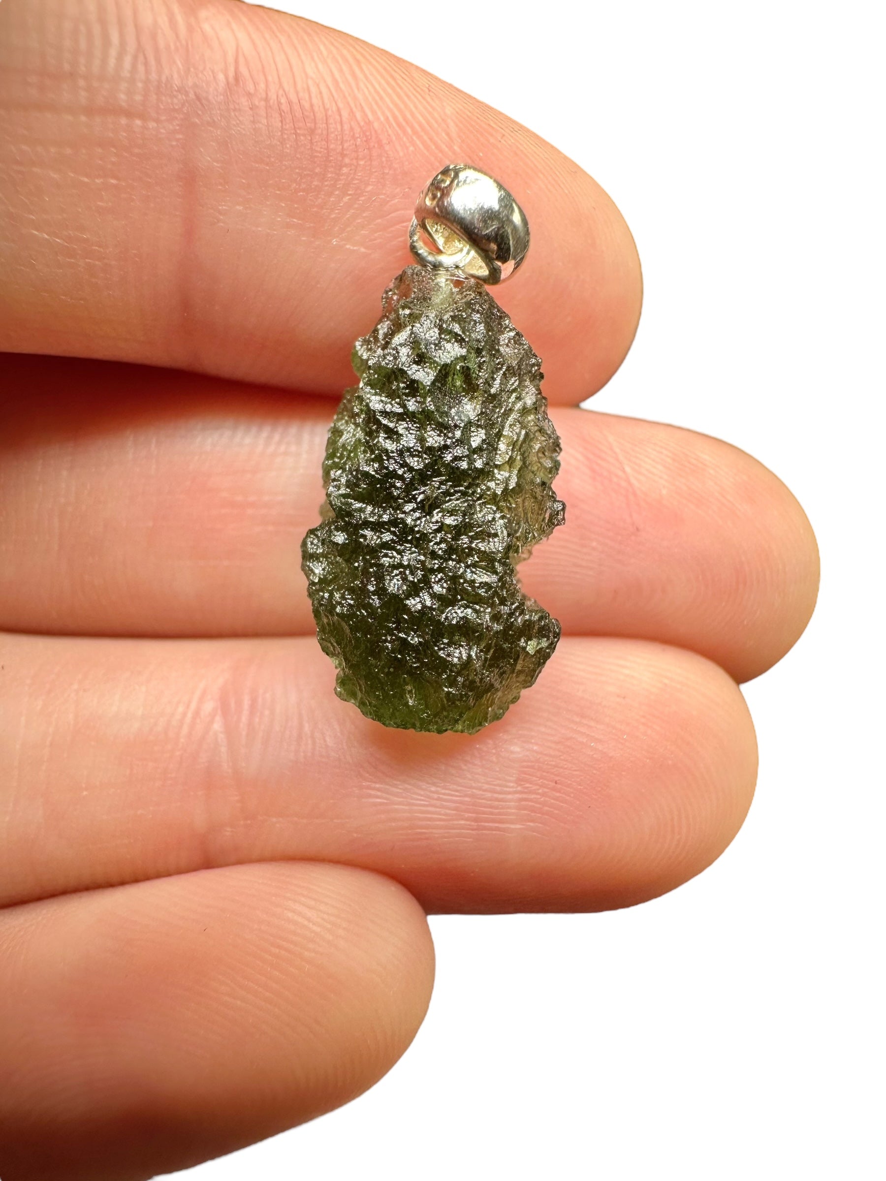 Silver moldavite pendant 2,3g - SP/V424
