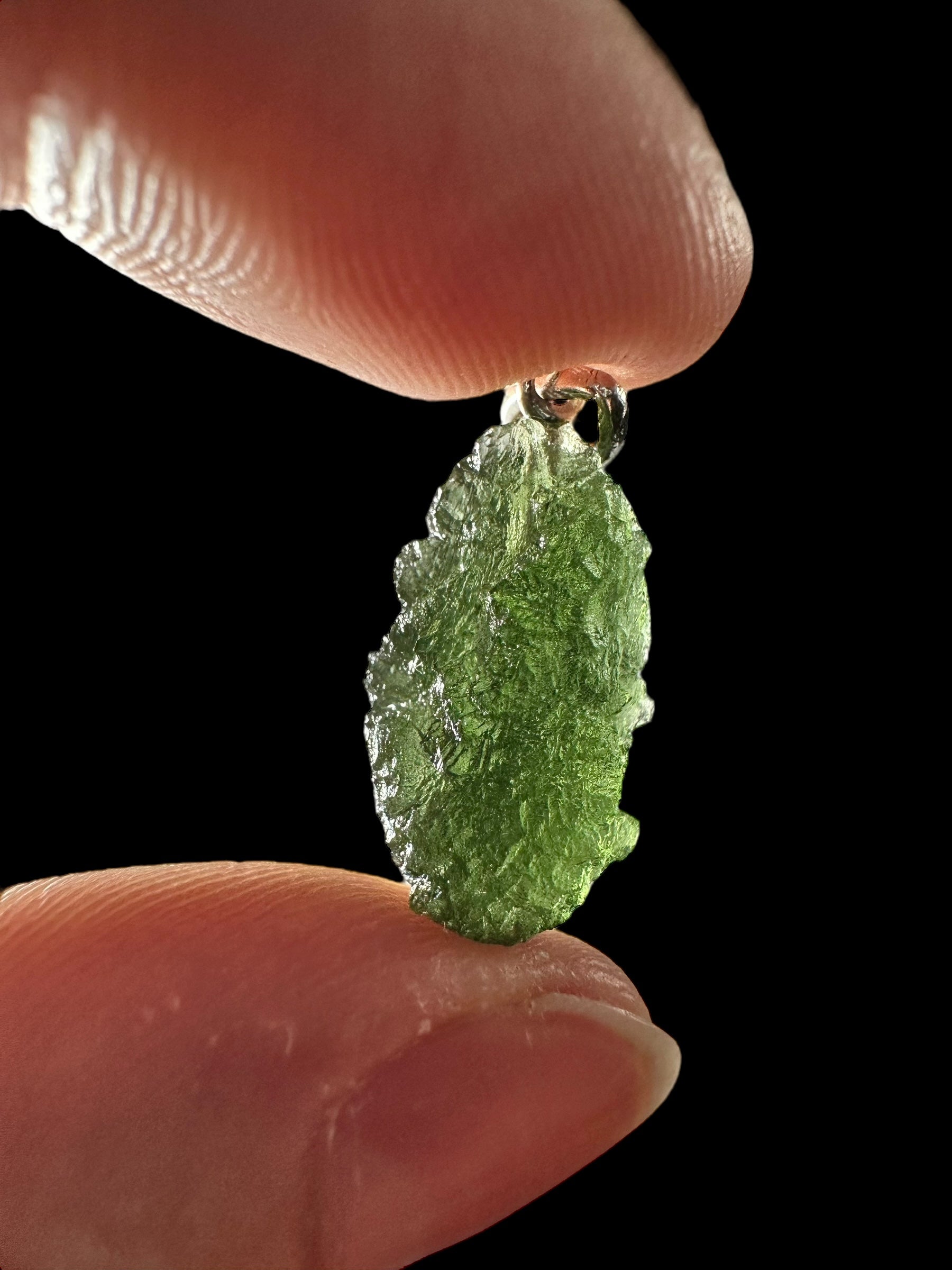 Silver moldavite pendant 2,3g - SP/V424