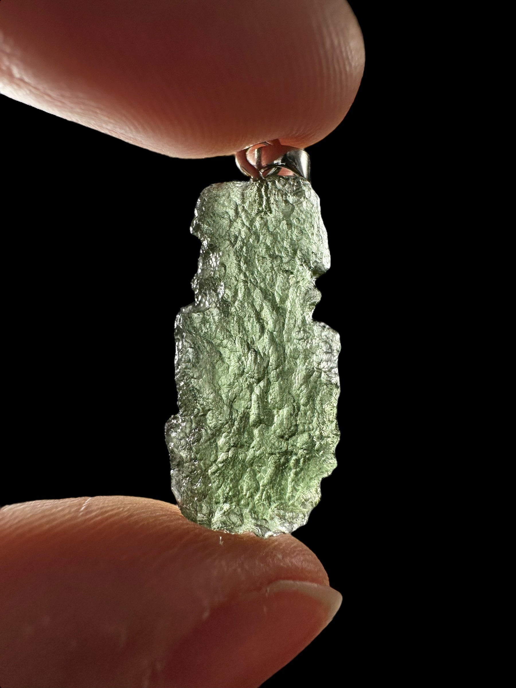 Silver moldavite pendant 1,7g - SP/V426