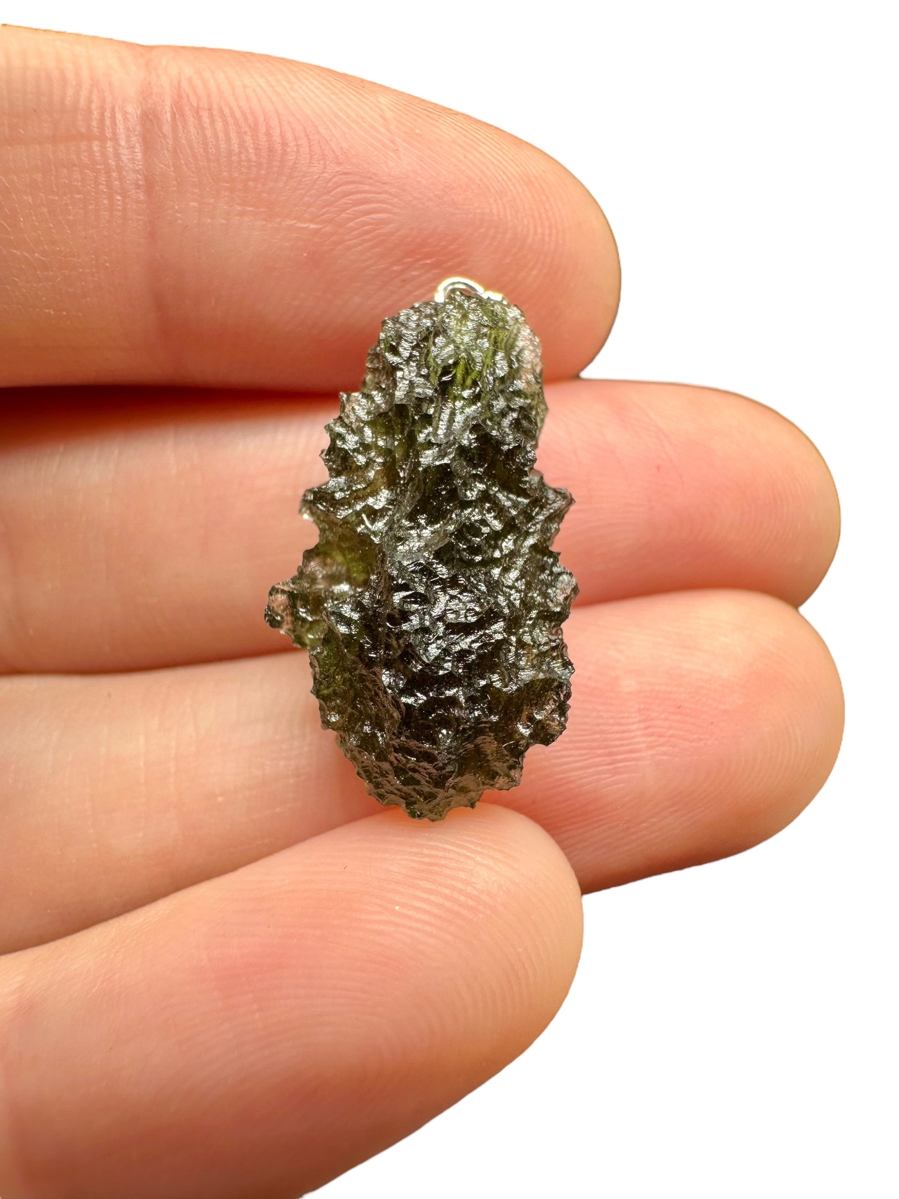 Silver moldavite pendant 2,7g - SP/V427