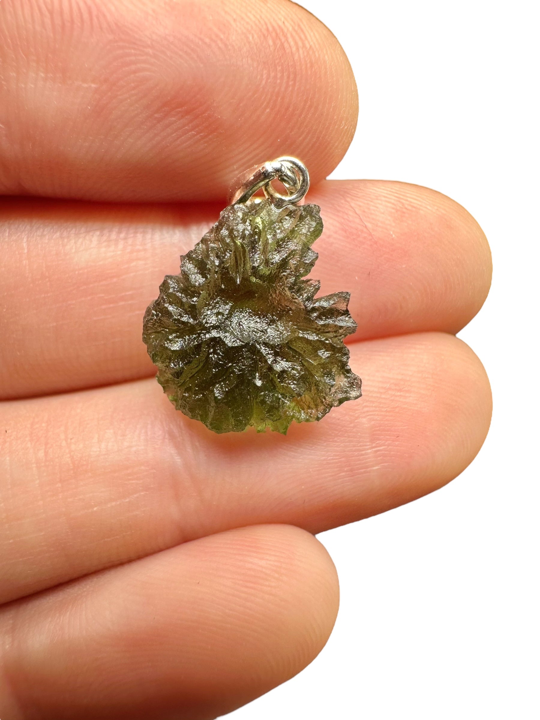 Silver moldavite pendant 1,6g - SP/V428