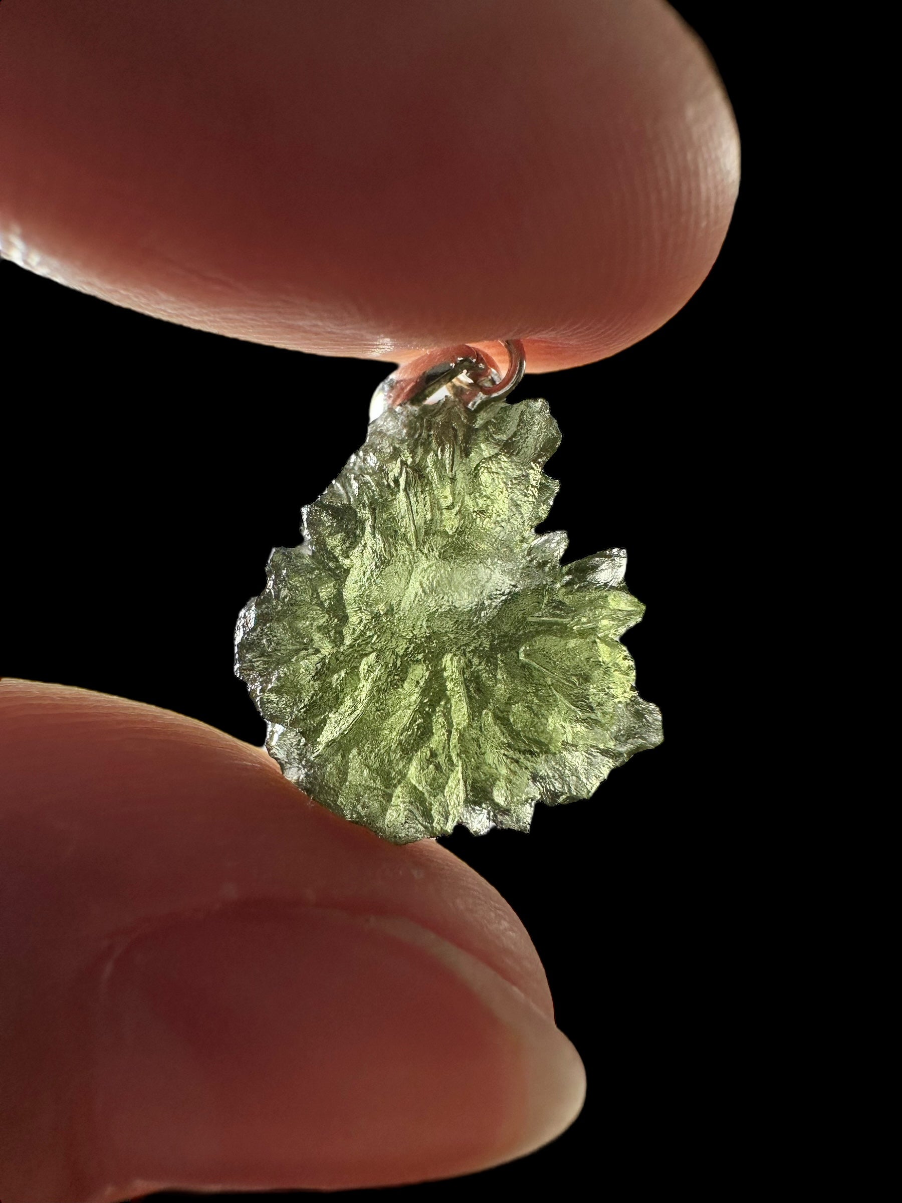 Silver moldavite pendant 1,6g - SP/V428