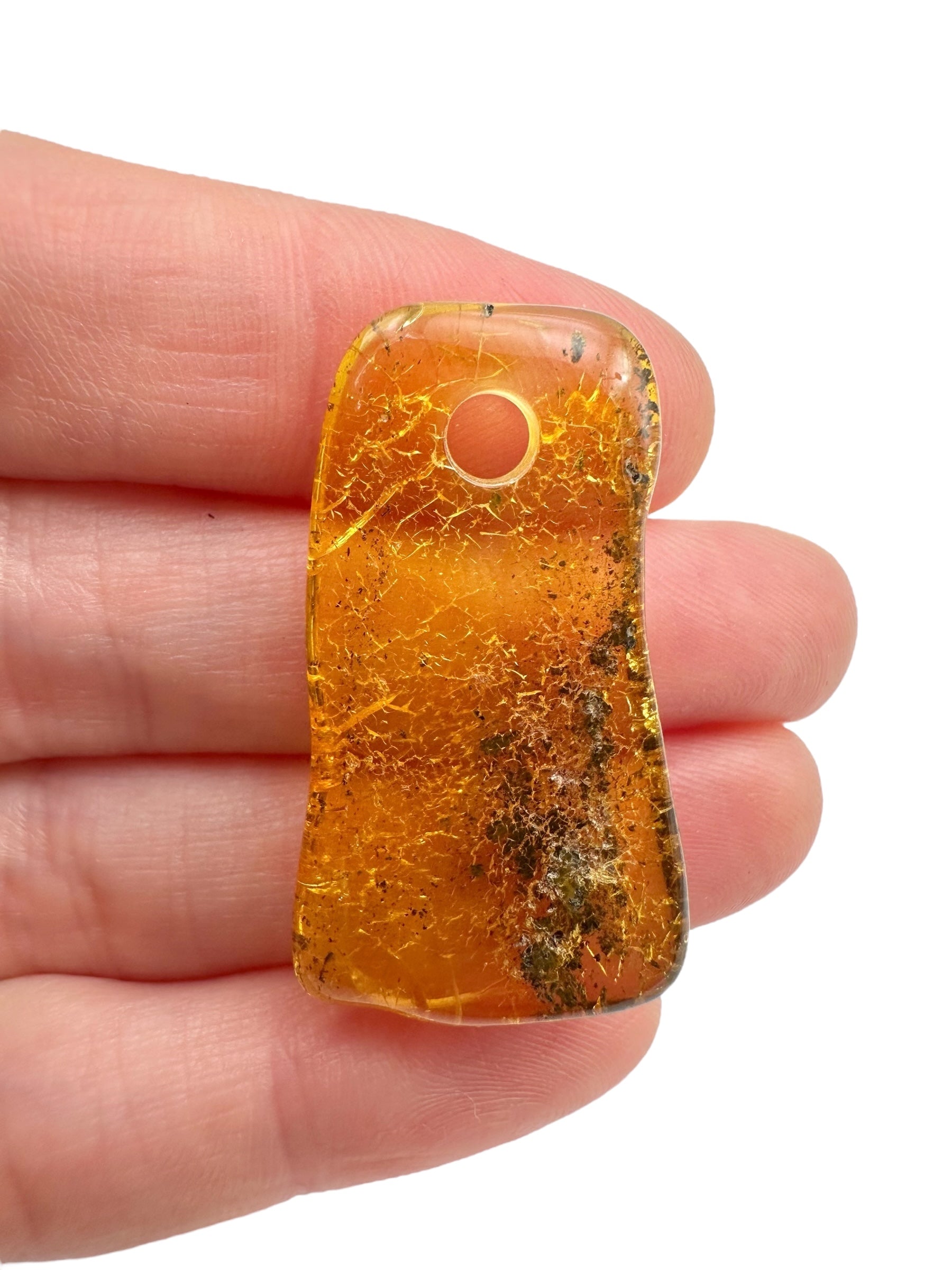 Amber with a drilled hole for hanging 2,6g – Lithuania - JND26