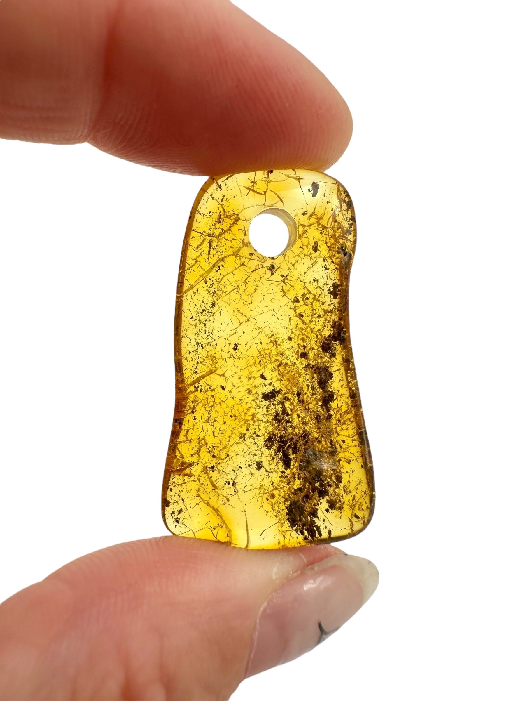 Amber with a drilled hole for hanging 2,6g – Lithuania - JND26