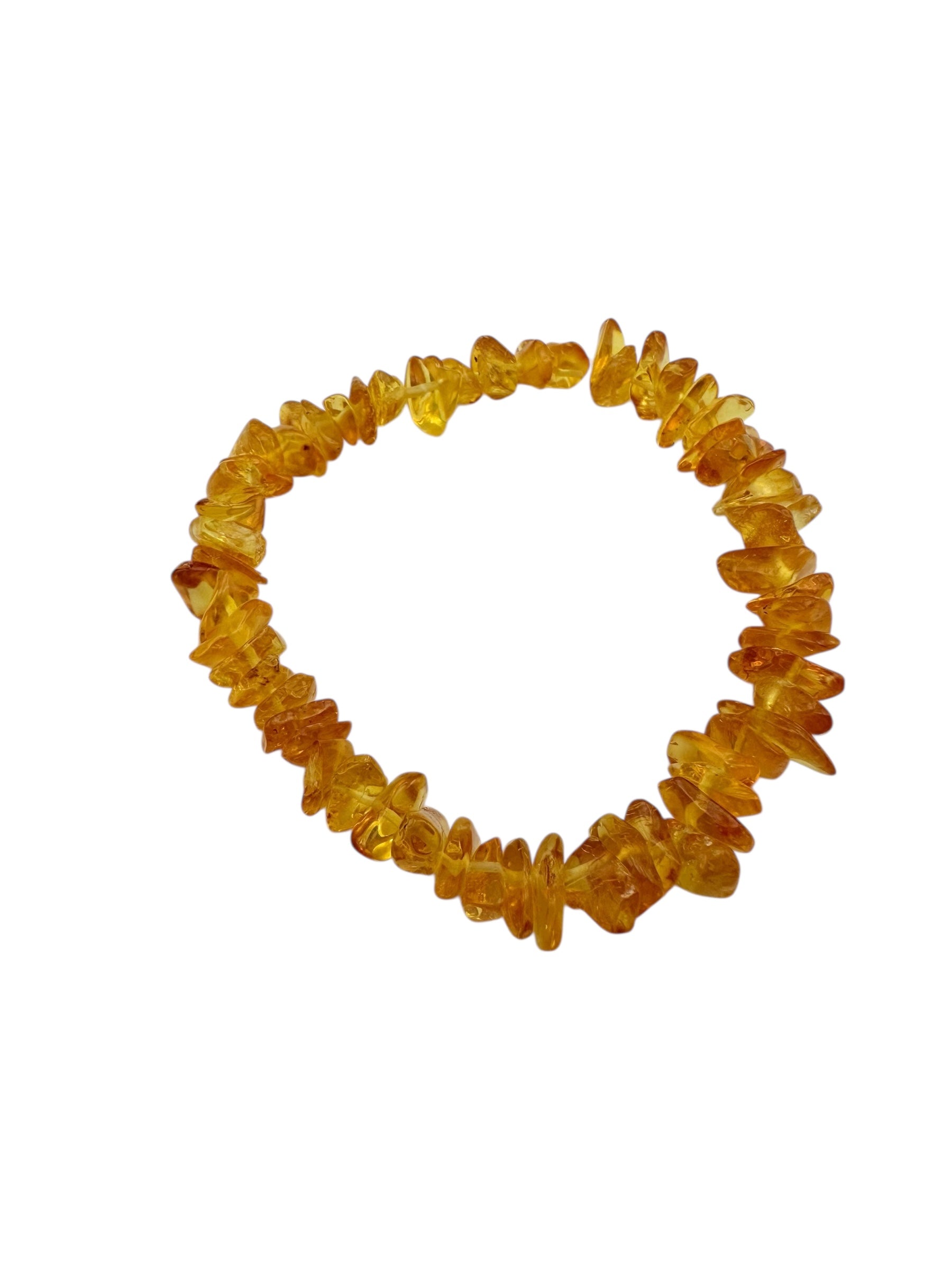 Bracelet made of tumbled genuine amber / light – random piece - N/J002
