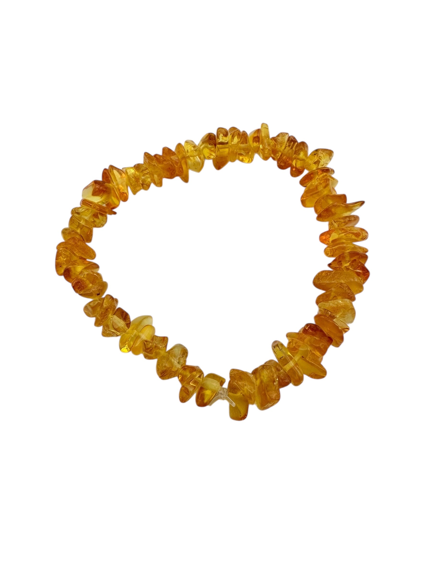 Bracelet made of tumbled genuine amber / light – random piece - N/J002