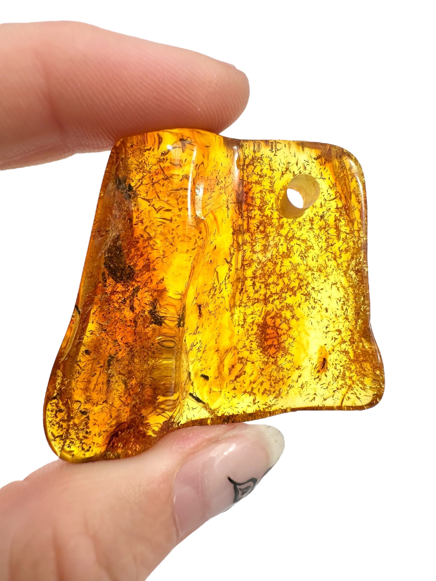 Insect in amber with a drilled hole for hanging 10,4g – Lithuania