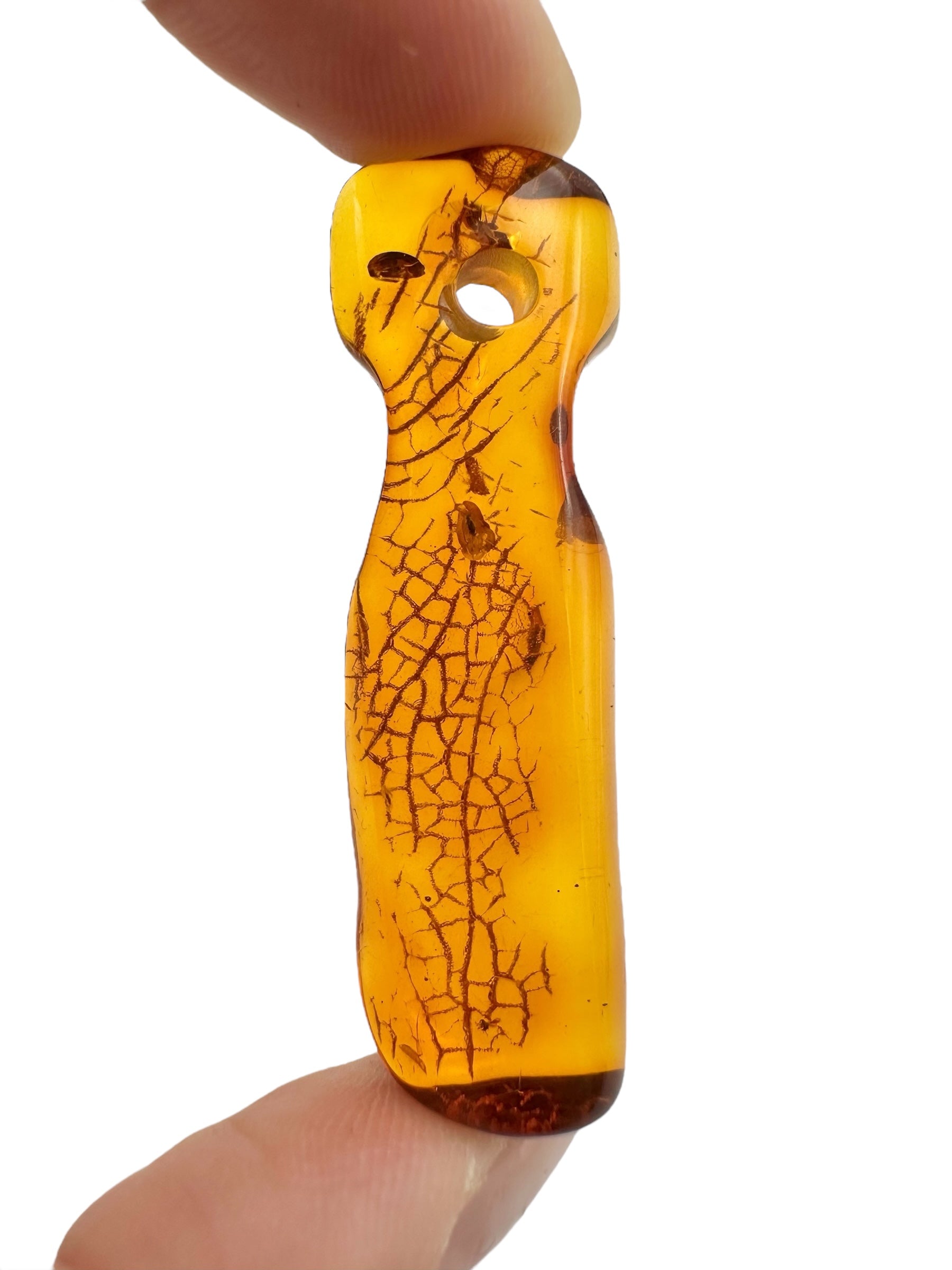 Insect in amber with a drilled hole for hanging 4g – Lithuania - IJD14