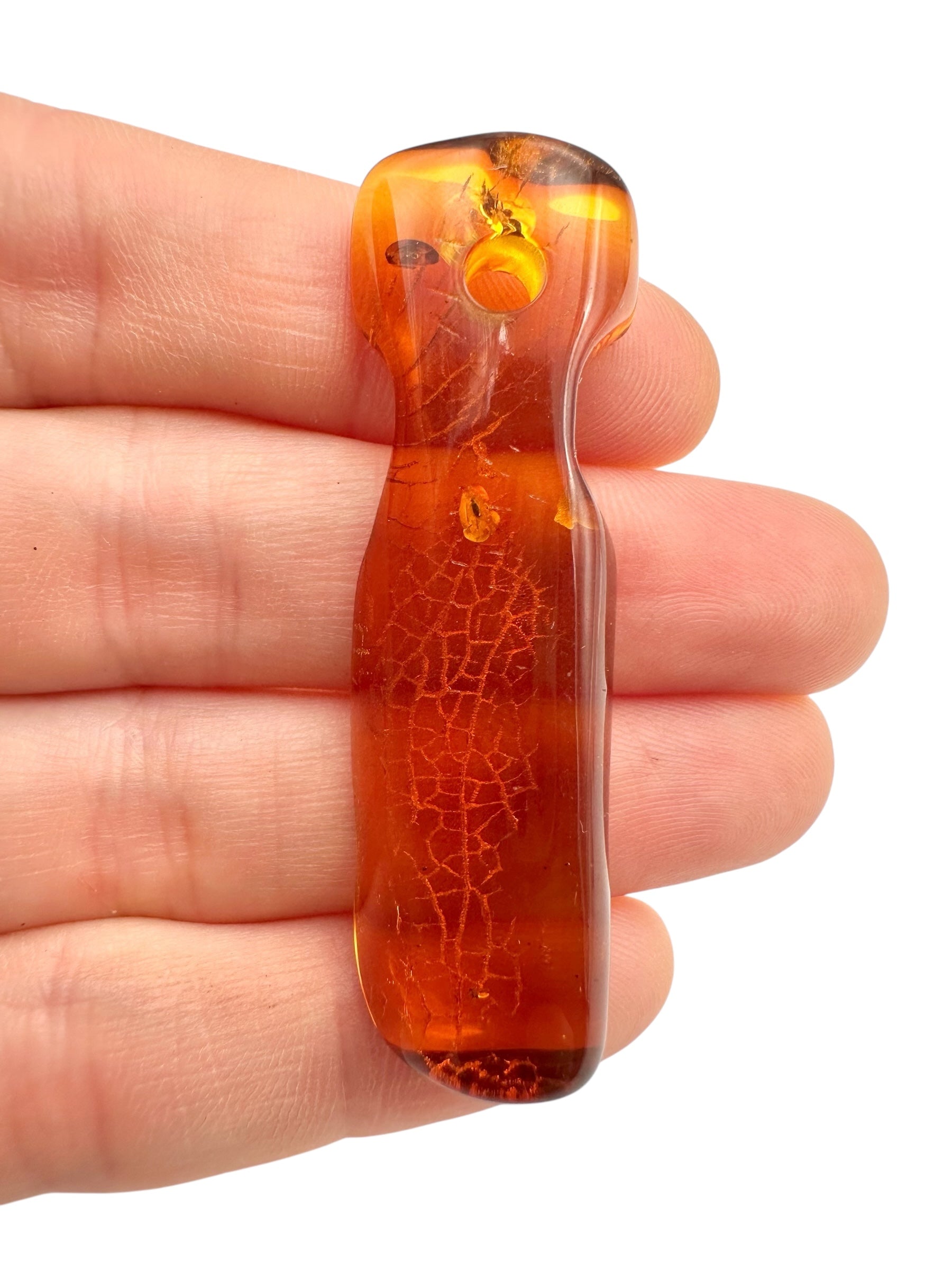 Insect in amber with a drilled hole for hanging 4g – Lithuania - IJD14