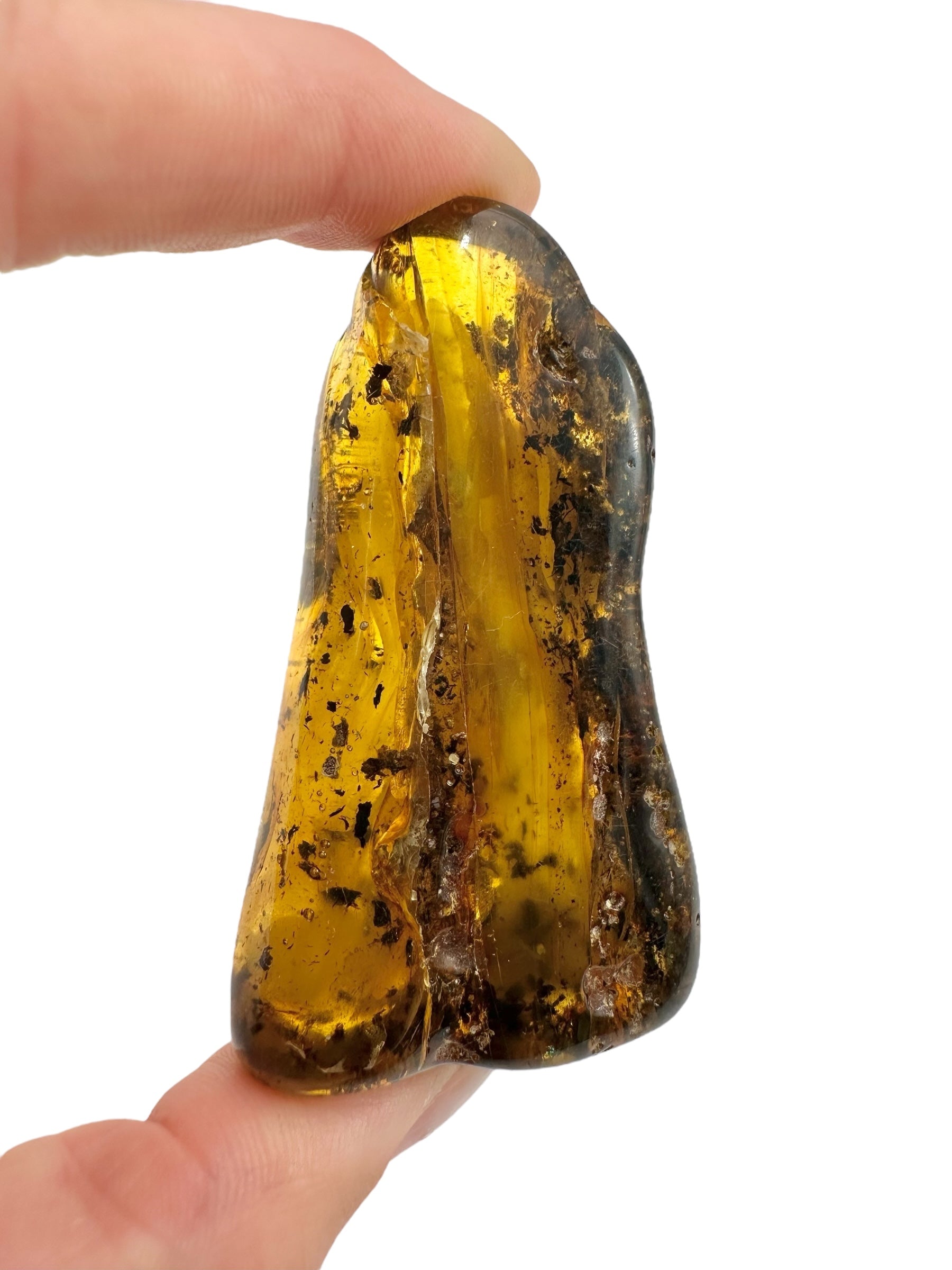 Insects in amber – Lithuania – 26,4g – extra inclusions - IJ112