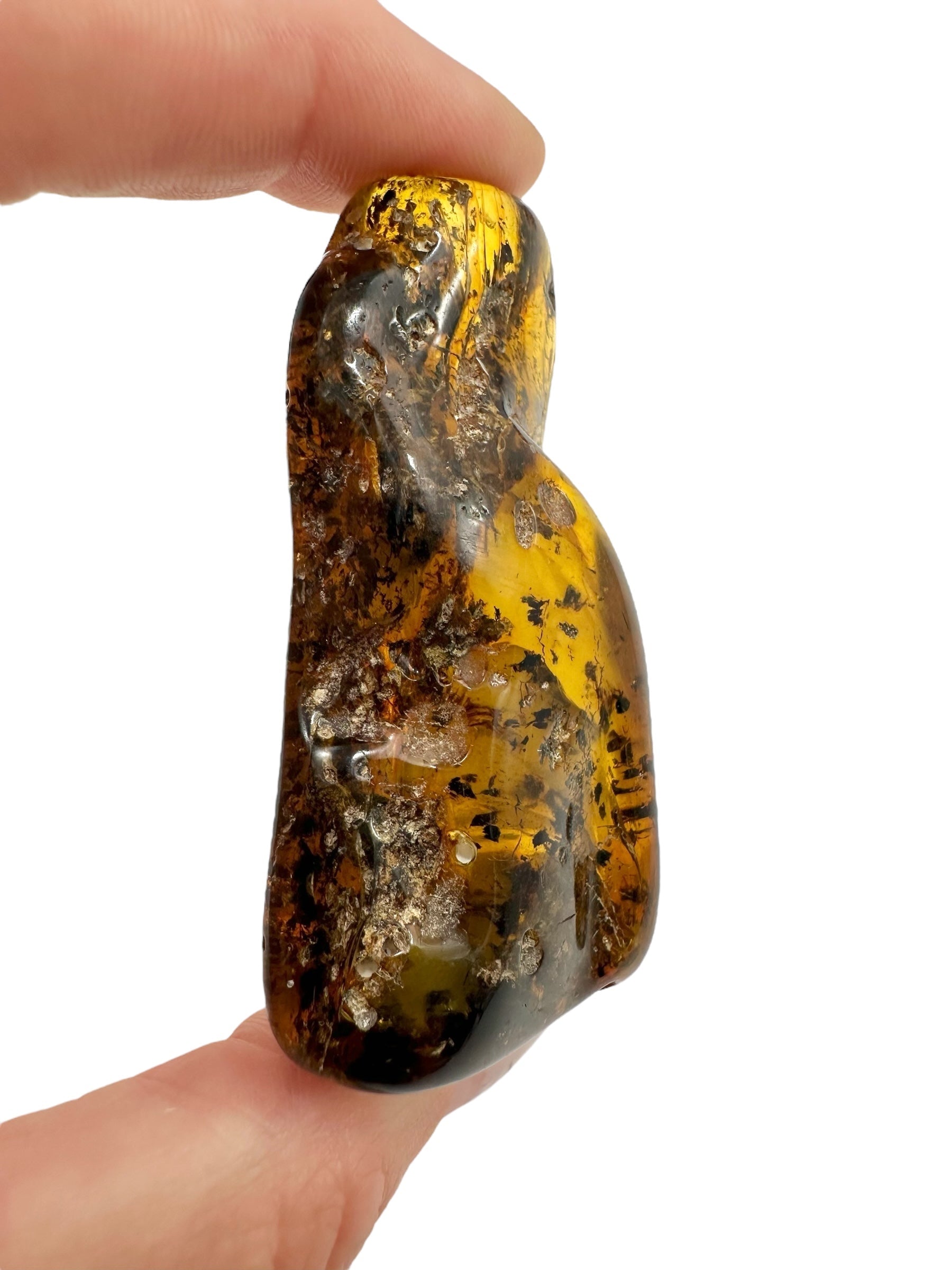 Insects in amber – Lithuania – 26,4g – extra inclusions - IJ112