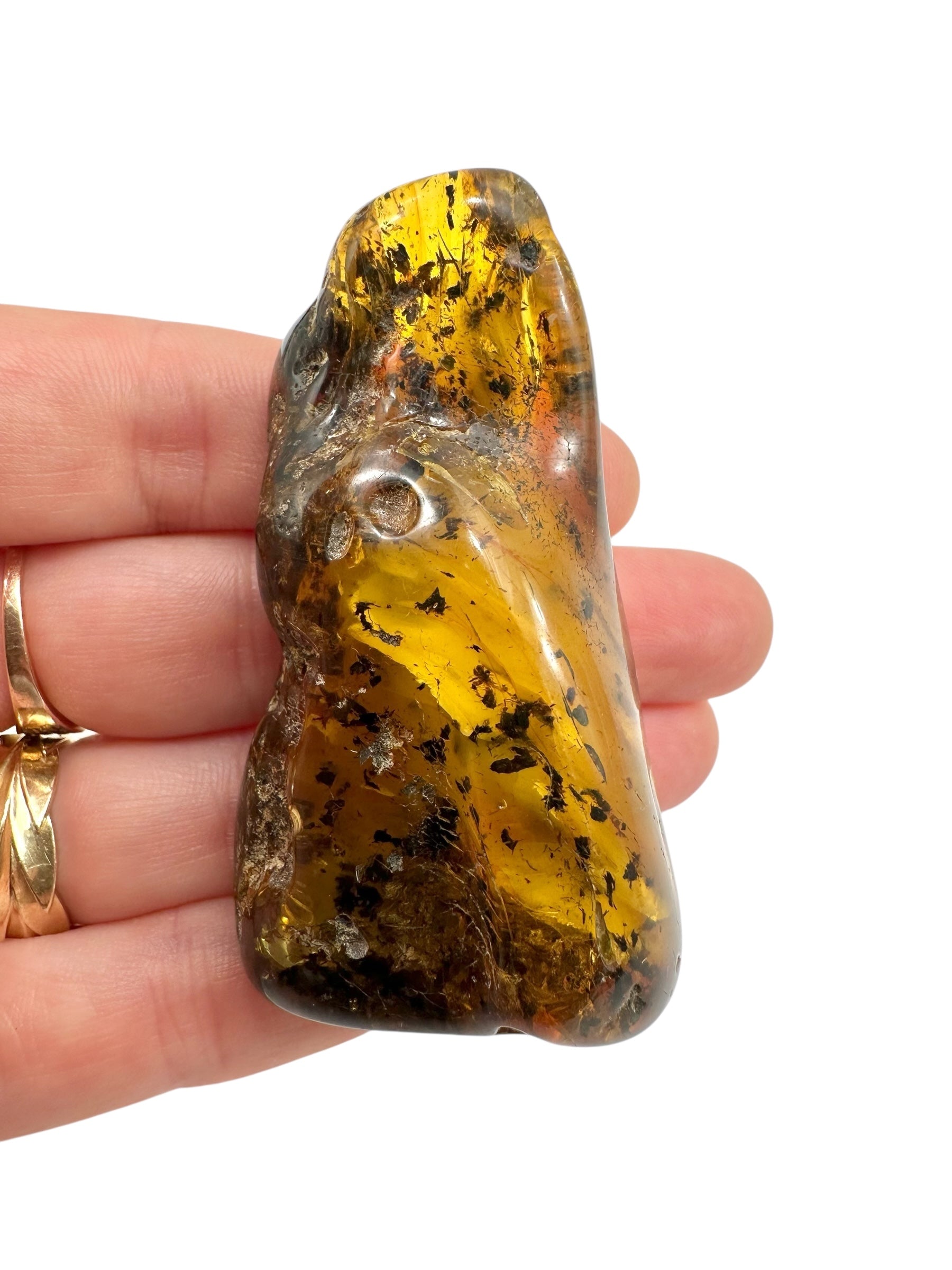 Insects in amber – Lithuania – 26,4g – extra inclusions - IJ112