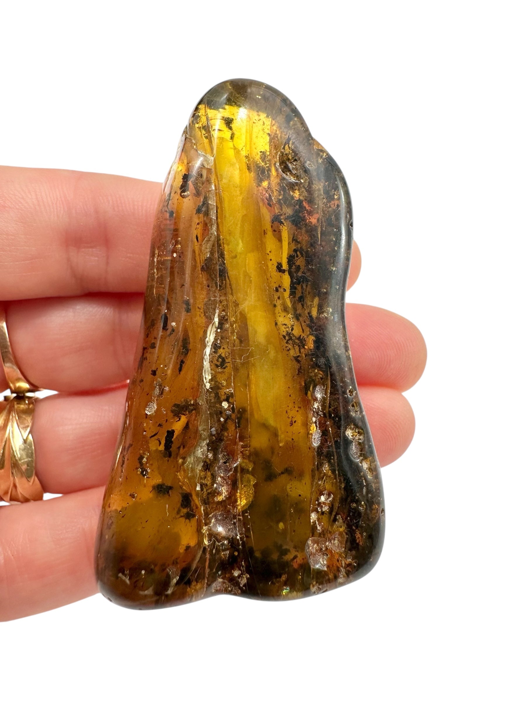 Insects in amber – Lithuania – 26,4g – extra inclusions - IJ112