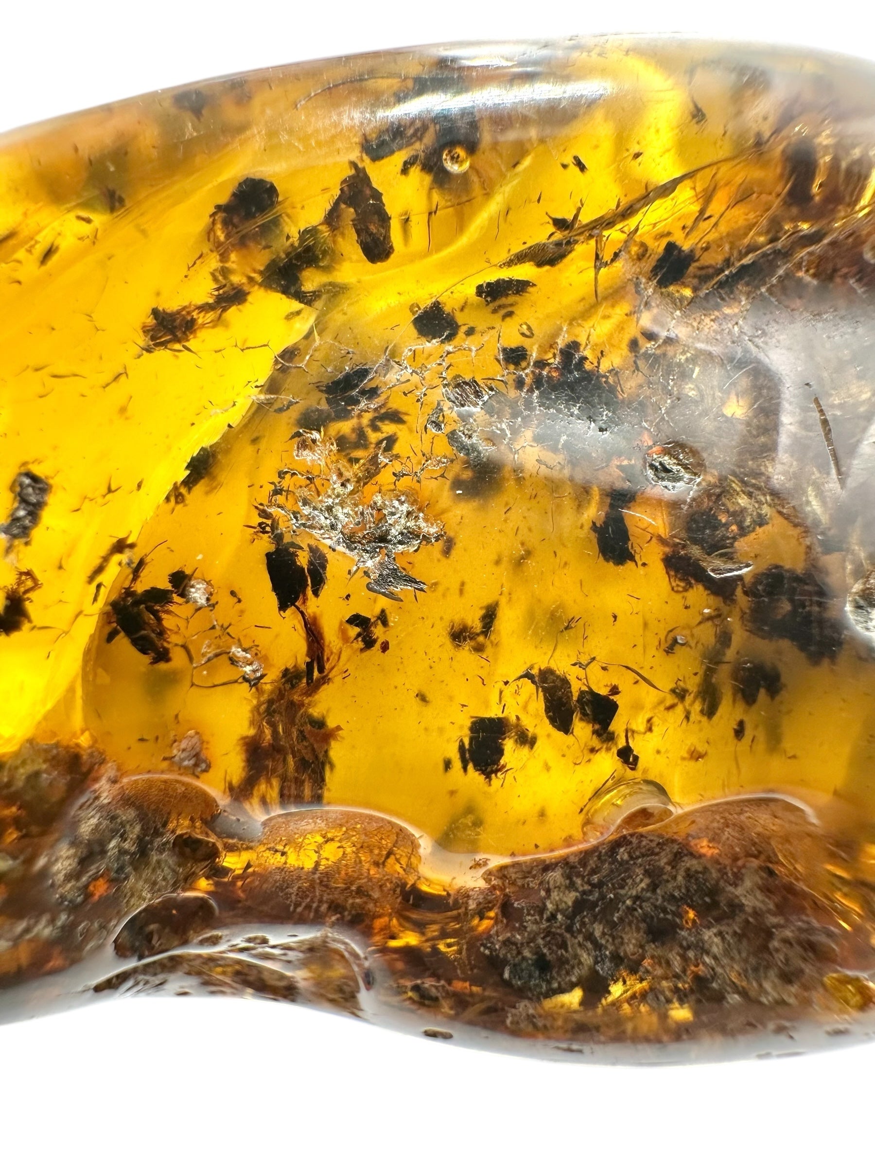 Insects in amber – Lithuania – 26,4g – extra inclusions - IJ112