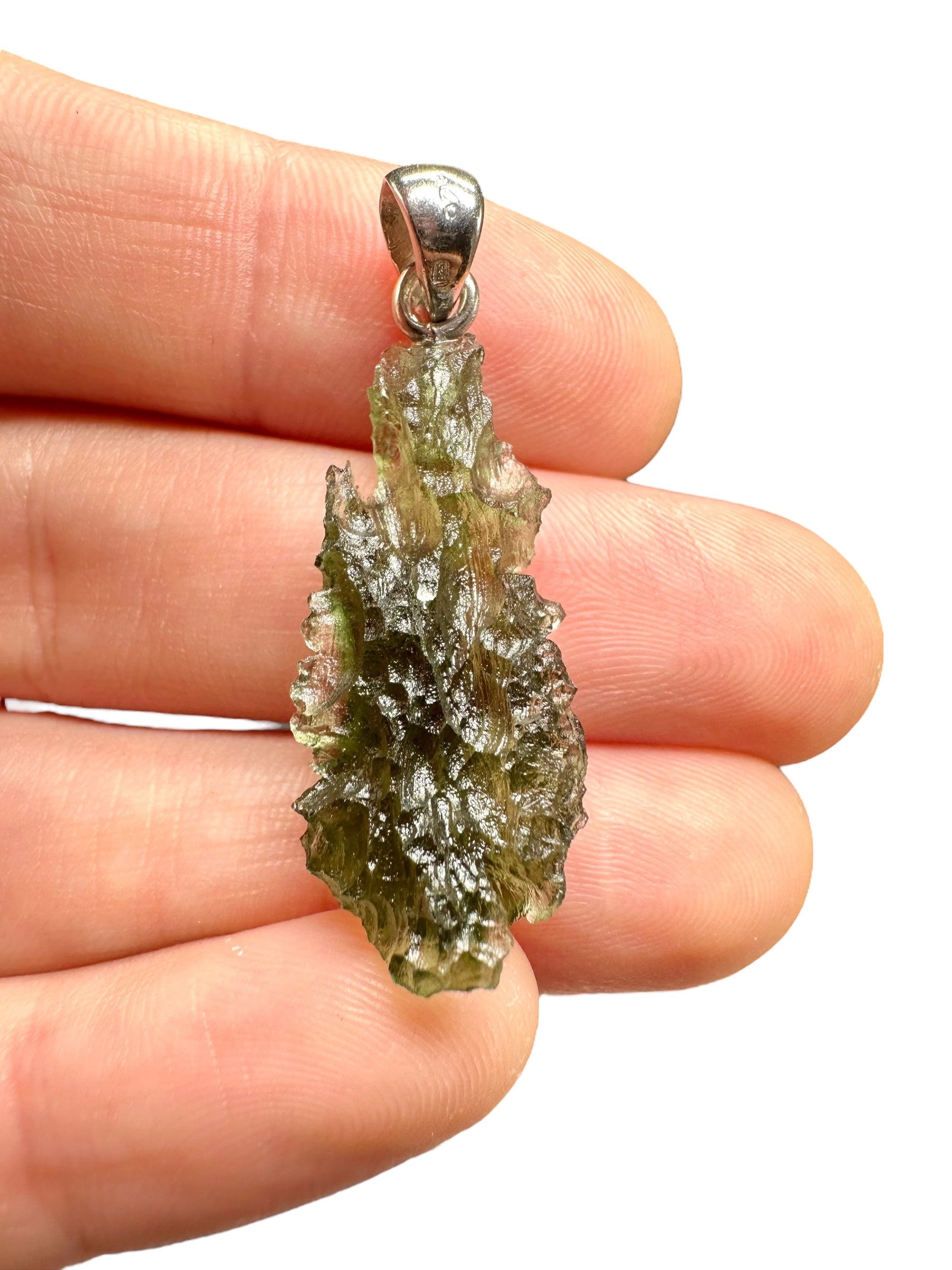 Silver moldavite pendant 3g - SP/V440